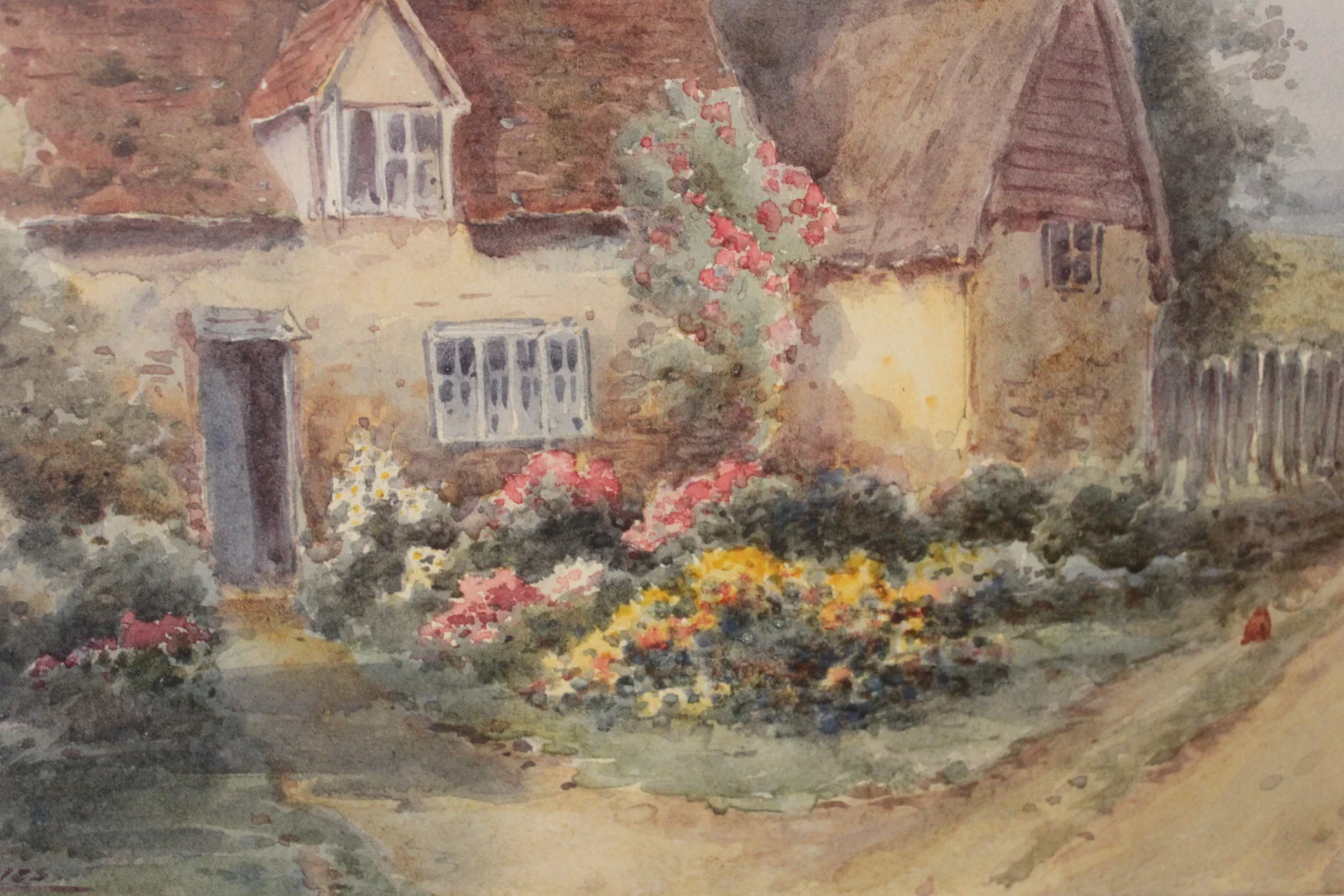 Framed watercolour by Harold Lawes — view 3