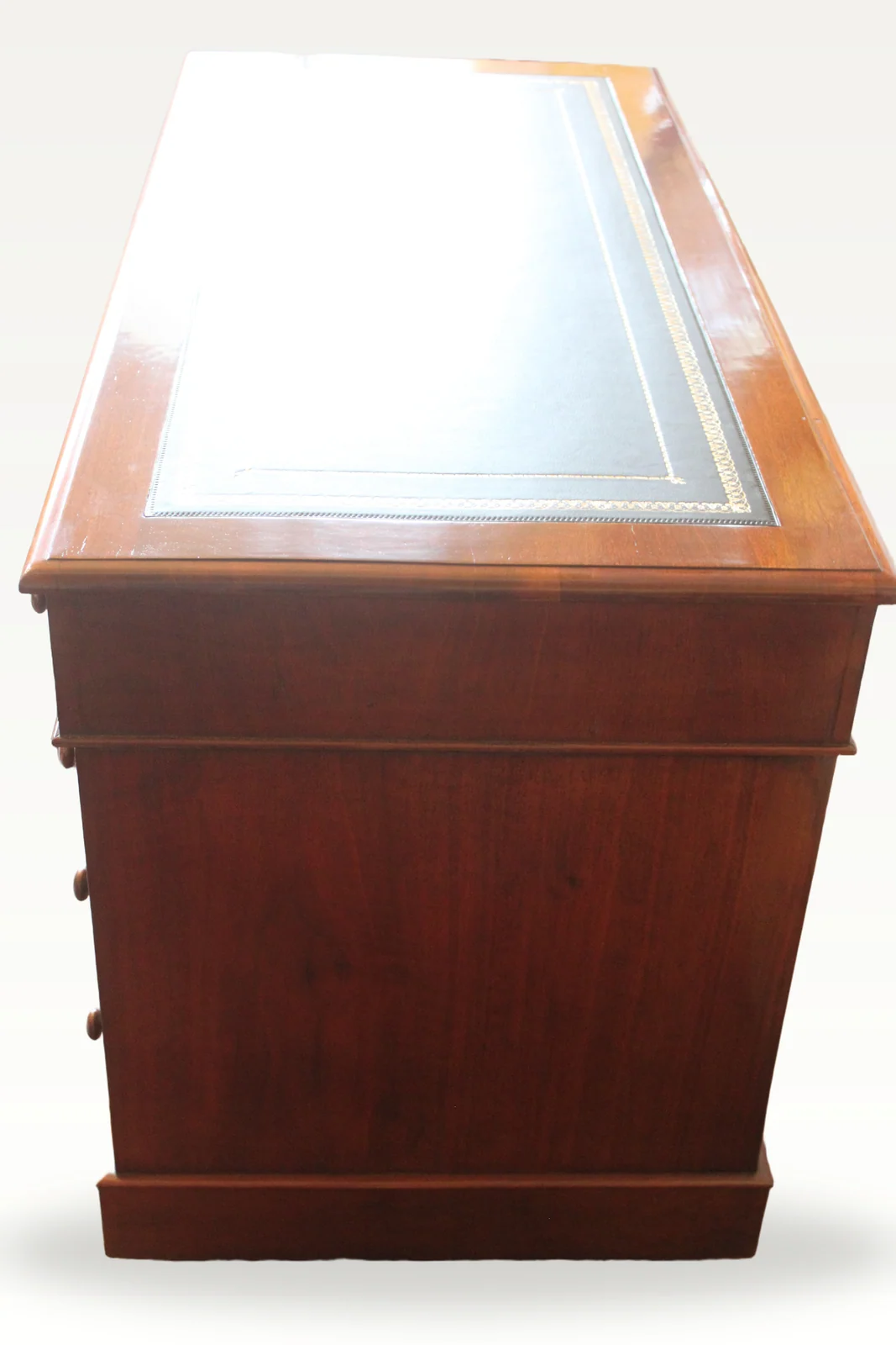 Victorian mahogany pedestal desk — view 9
