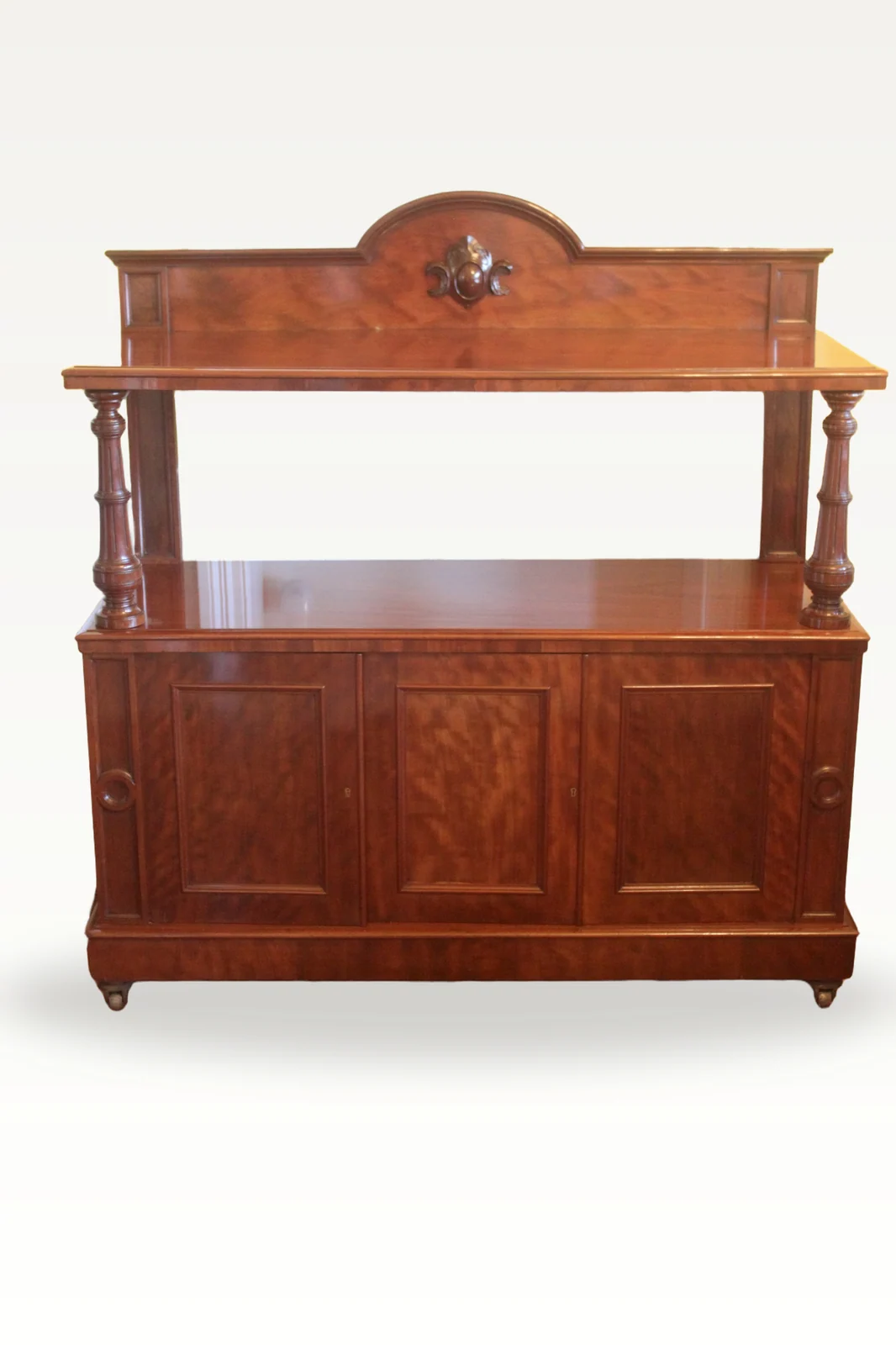 Victorian mahogany buffet sideboard by James Shoolbred & Co