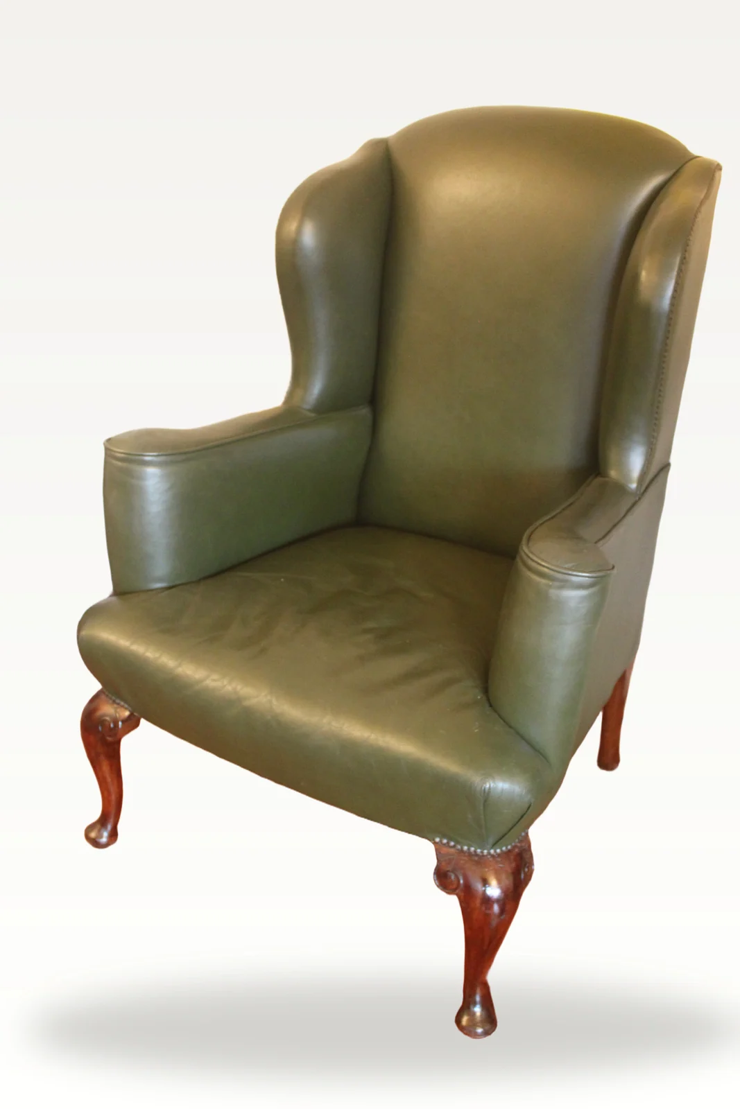 Late 19th century Queen Anne style wing chair — view 4