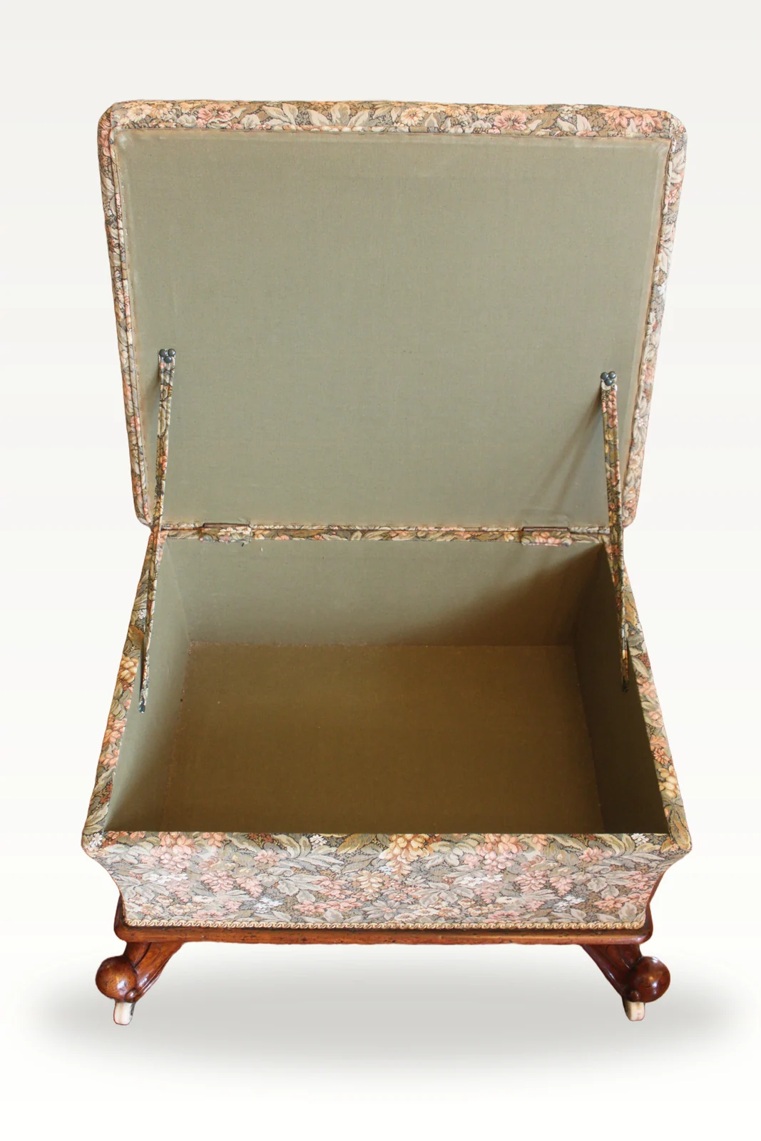 An impressive Victorian mahogany foot stool or ottoman — view 4