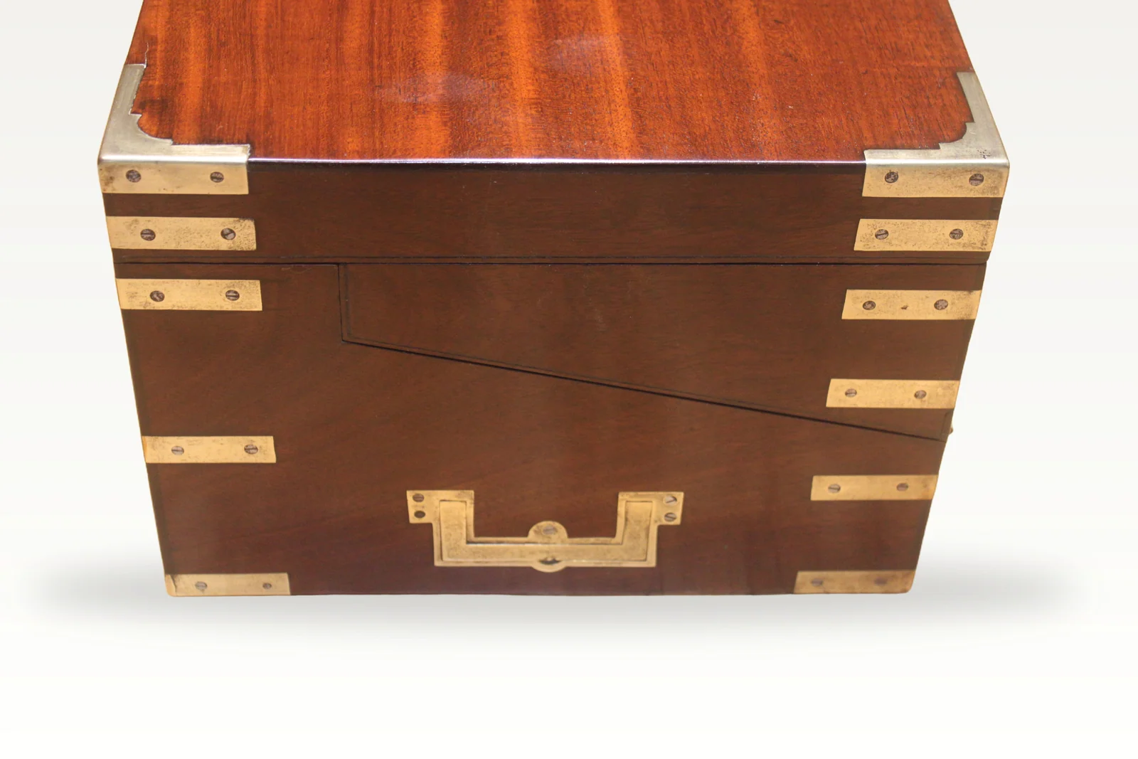 A 19th century mahogany bi-fold campaign writing slope — view 6