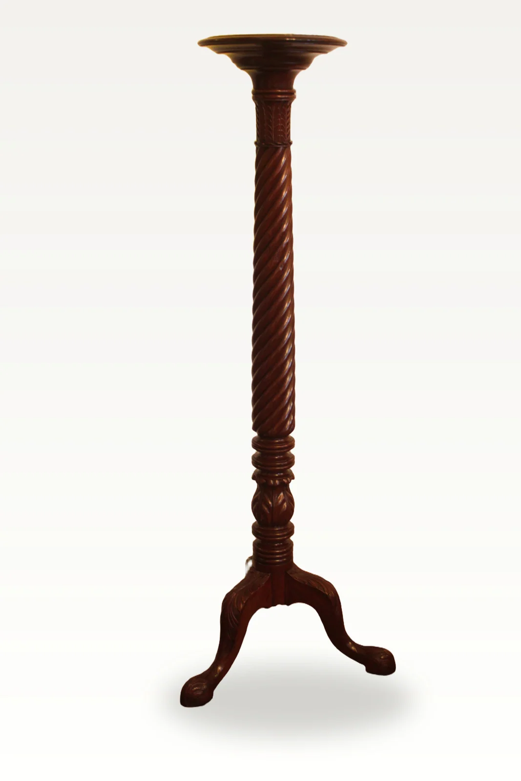 19th century mahogany torchiere