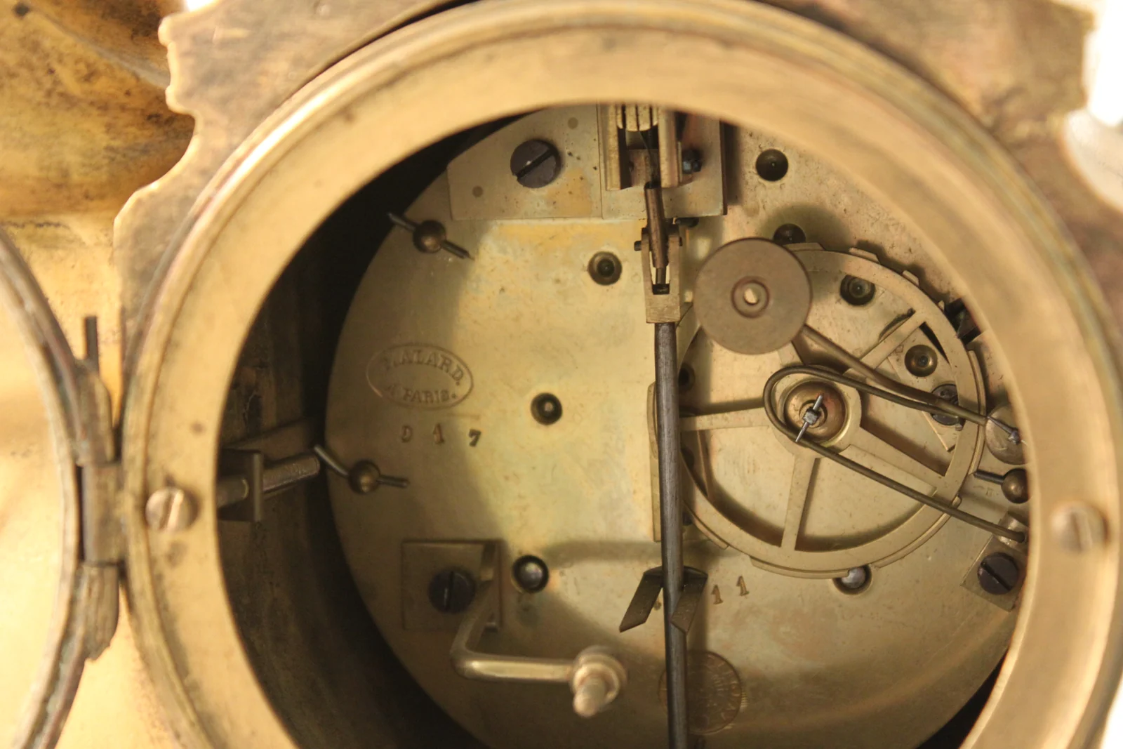 Early 19th century ormolu mantel clock — view 9