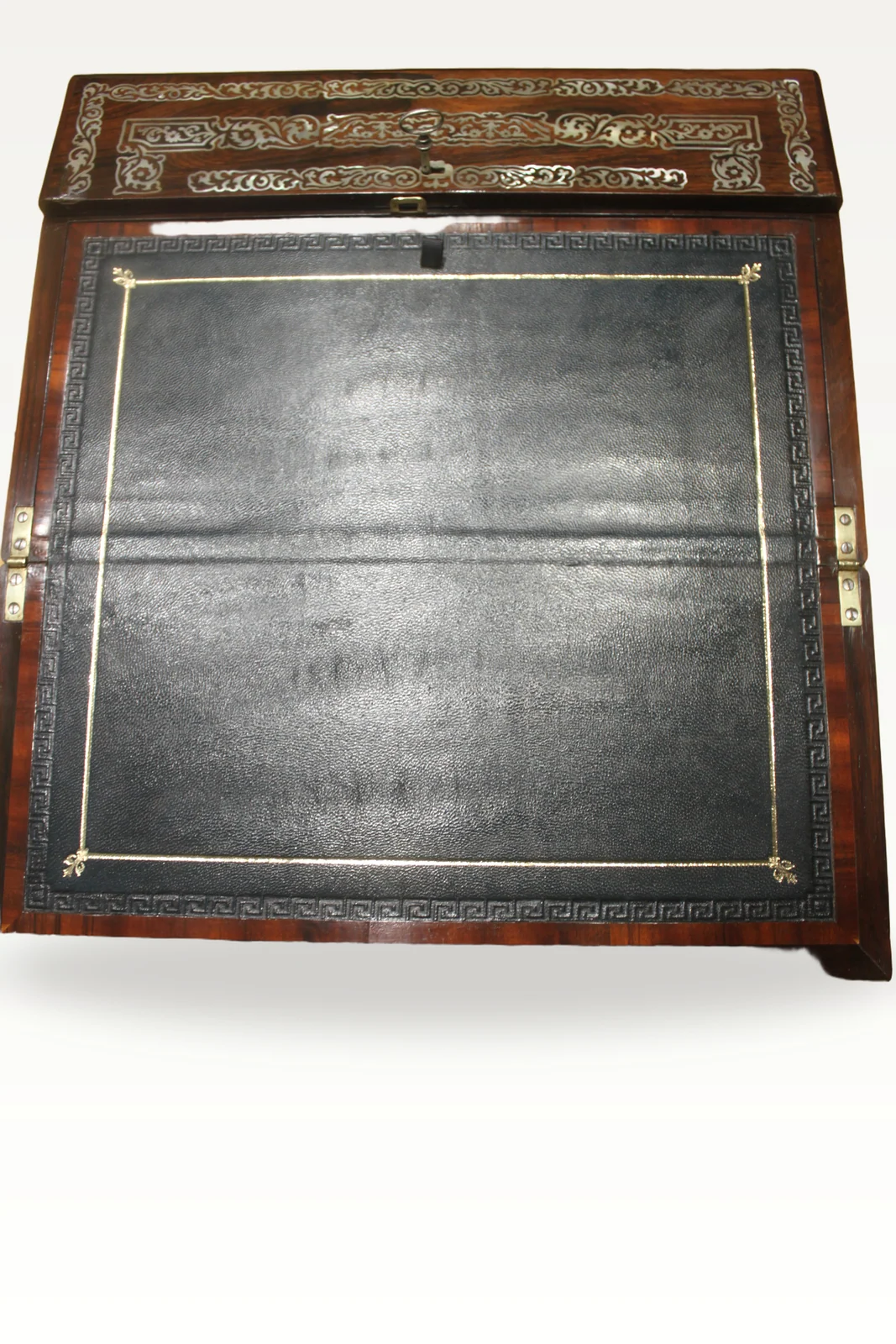 Rosewood and MOP writing slope by George Austin, Dublin — view 7