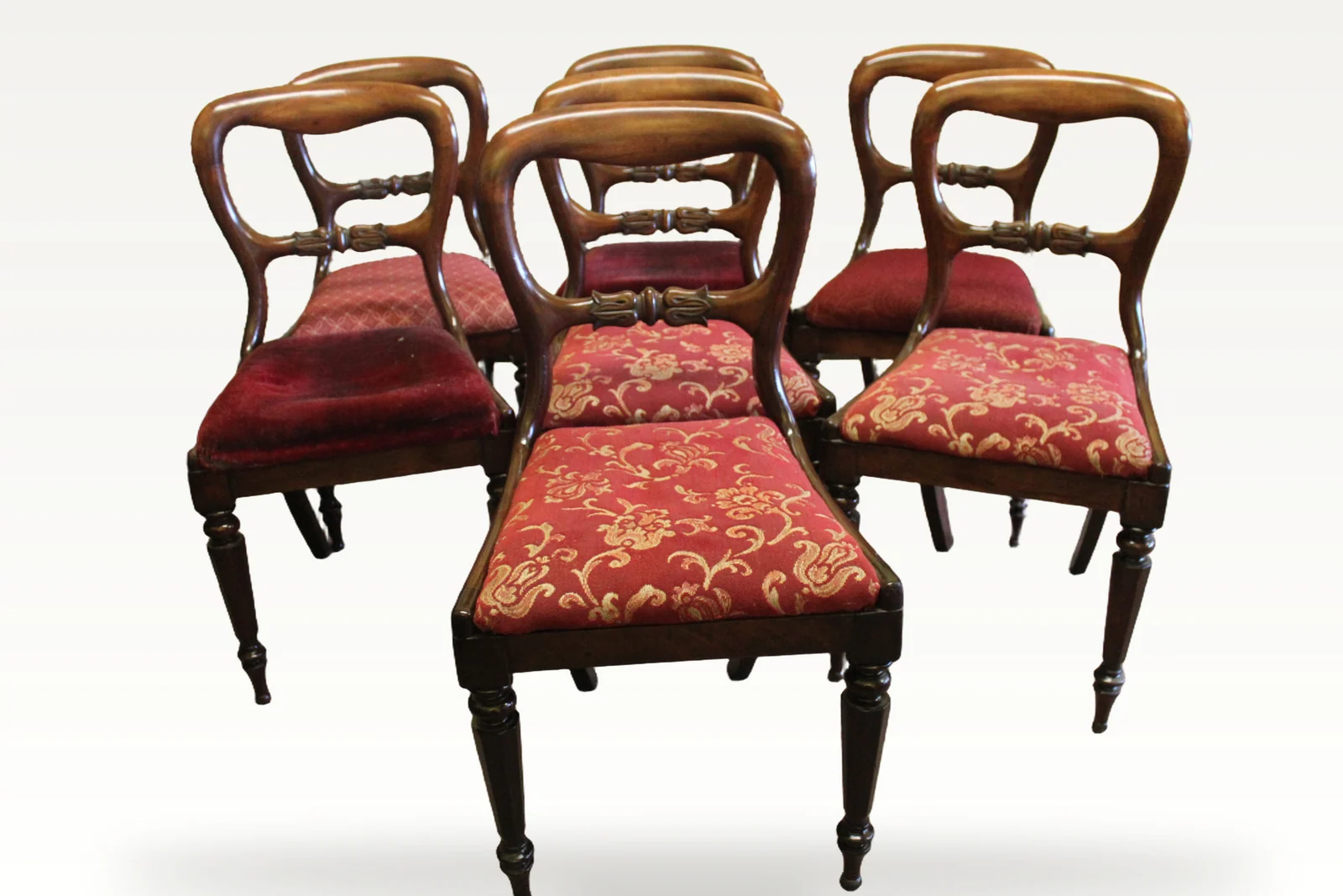 A set of seven early Victorian mahogany chairs