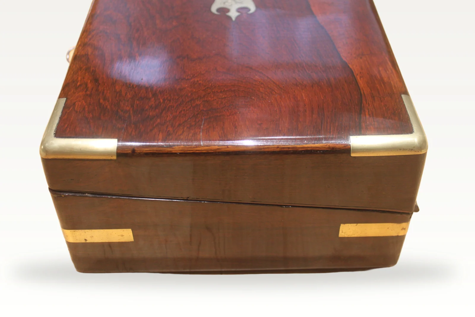 Victorian rosewood and brass bound writing slope — view 6