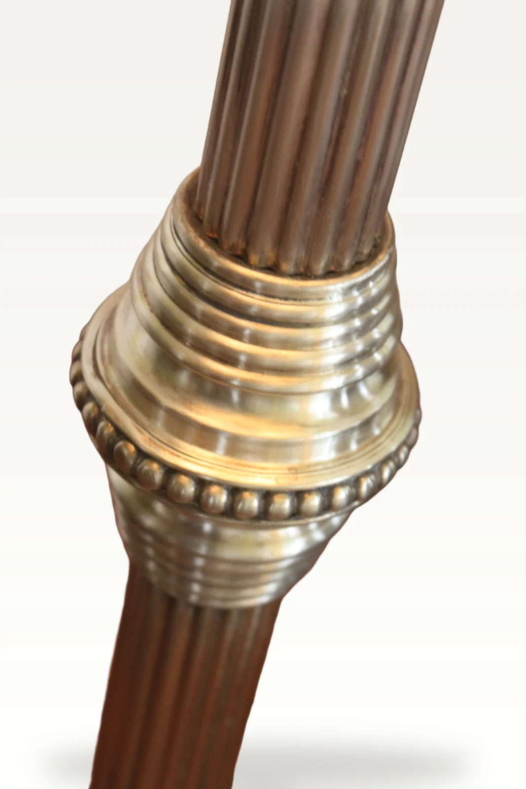 Victorian telescopic brass standard lamp — view 6