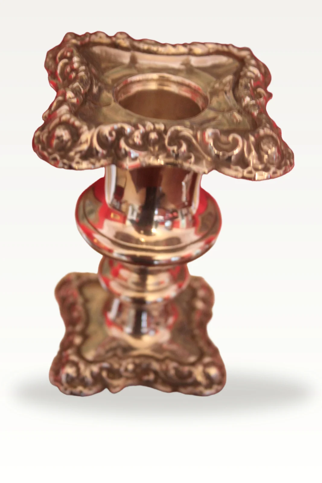 Pair of Victorian silver plated candlesticks — view 3