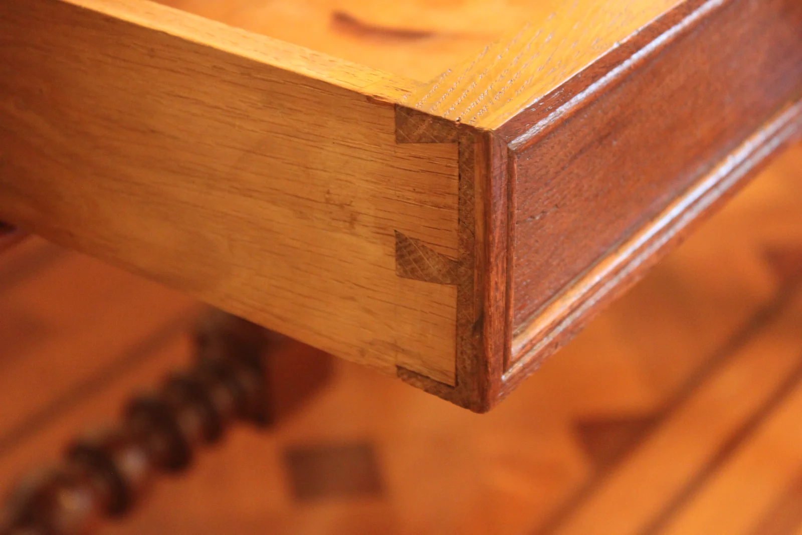 19th century French double sided library table — view 12