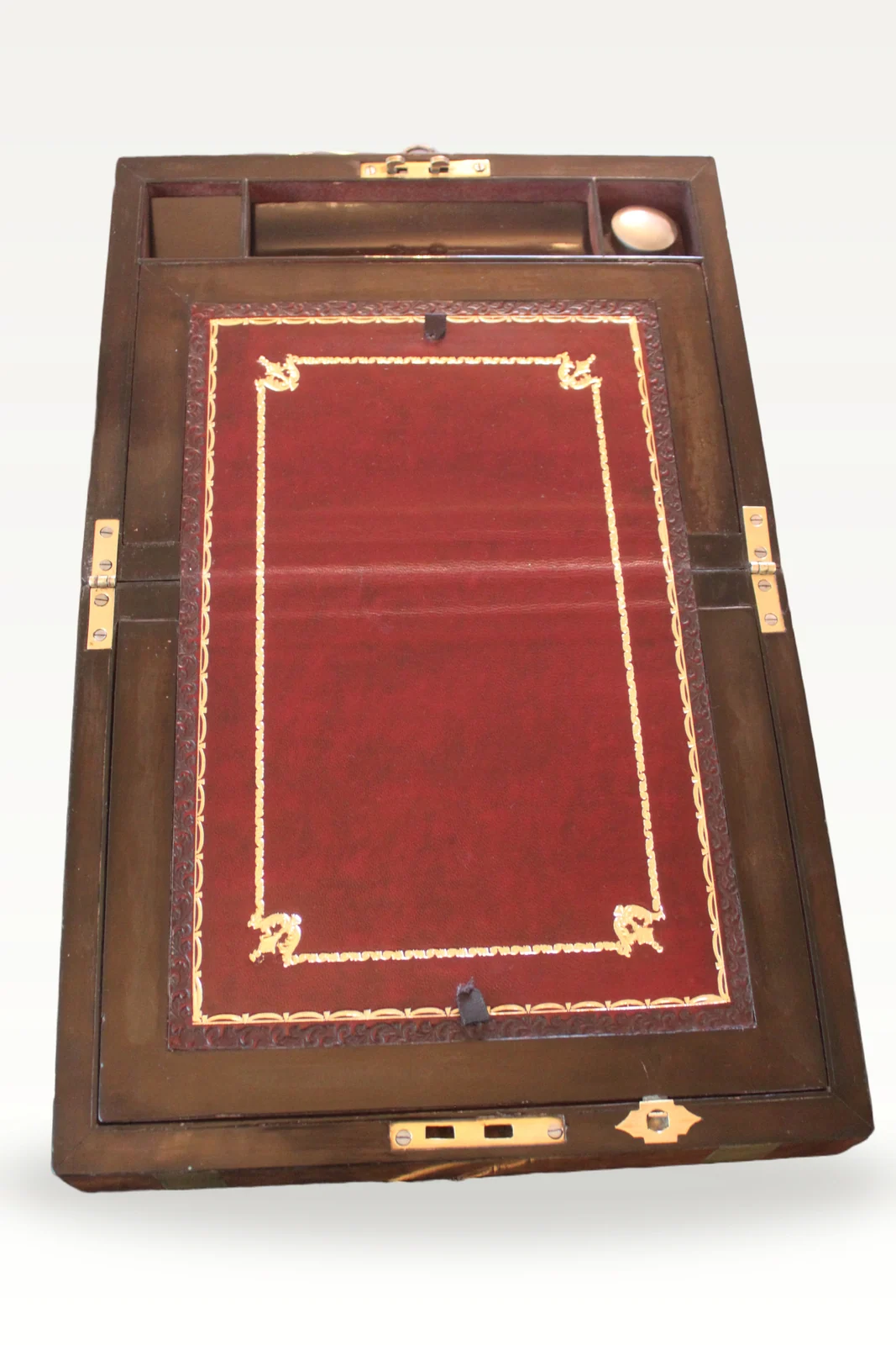 Victorian brass bound writing slope — view 5