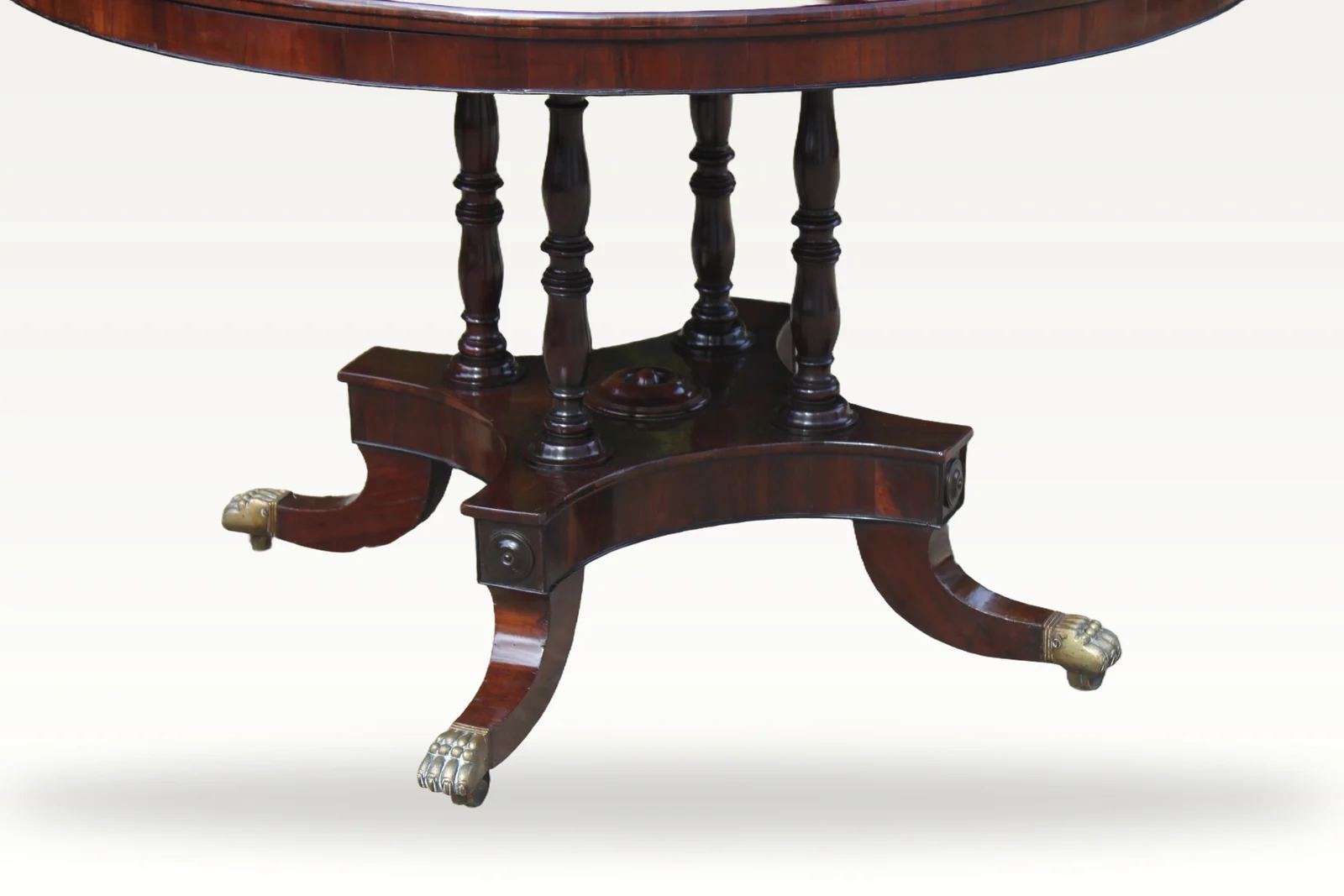 Regency period rosewood and brass inlaid centre or breakfast table — view 10