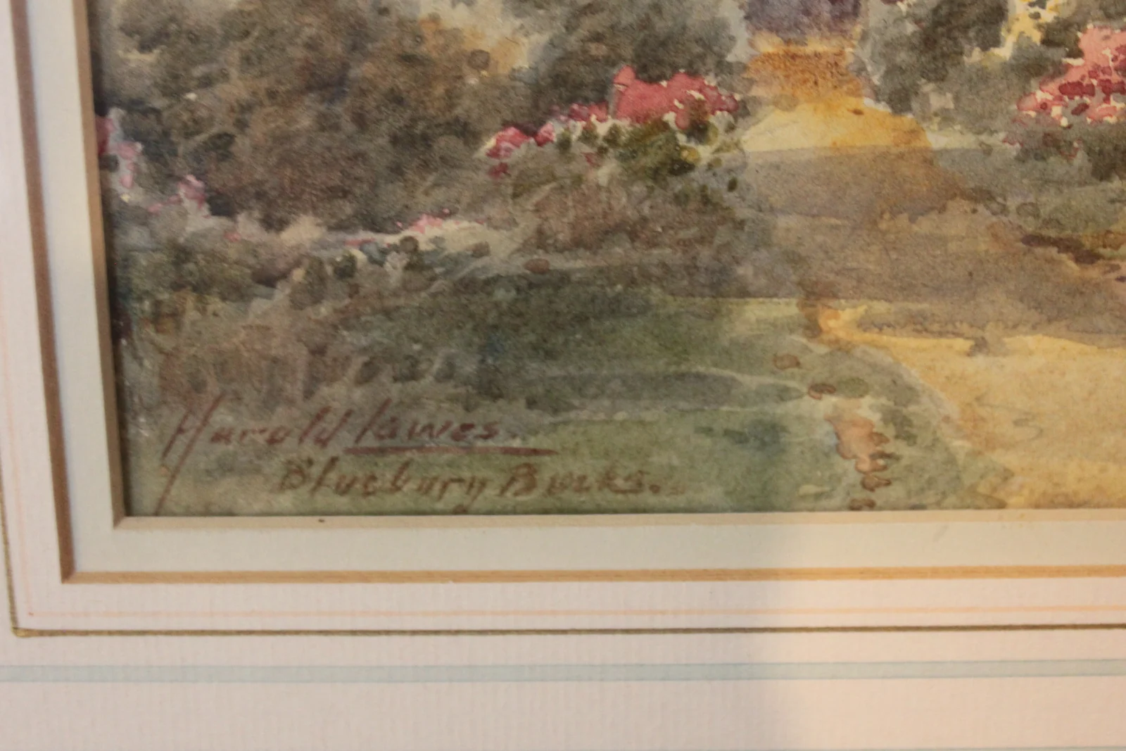 Framed watercolour by Harold Lawes — view 6
