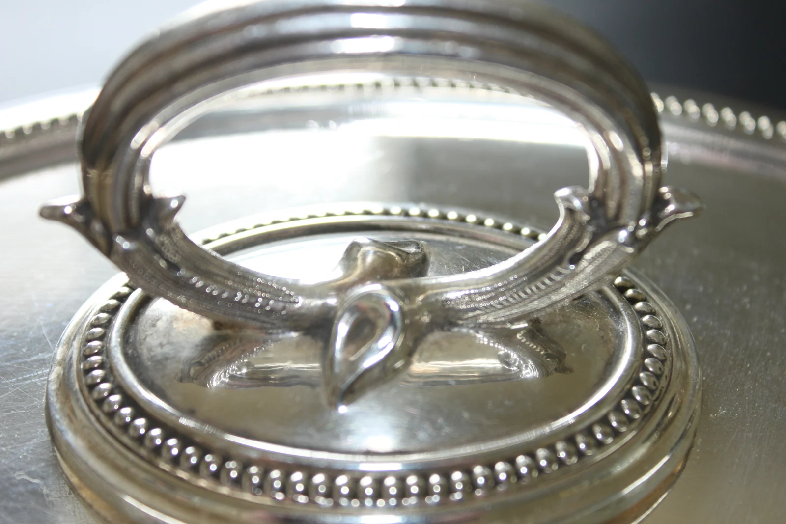 Edwardian silver plated entree dish by James Dixon & Sons — view 2