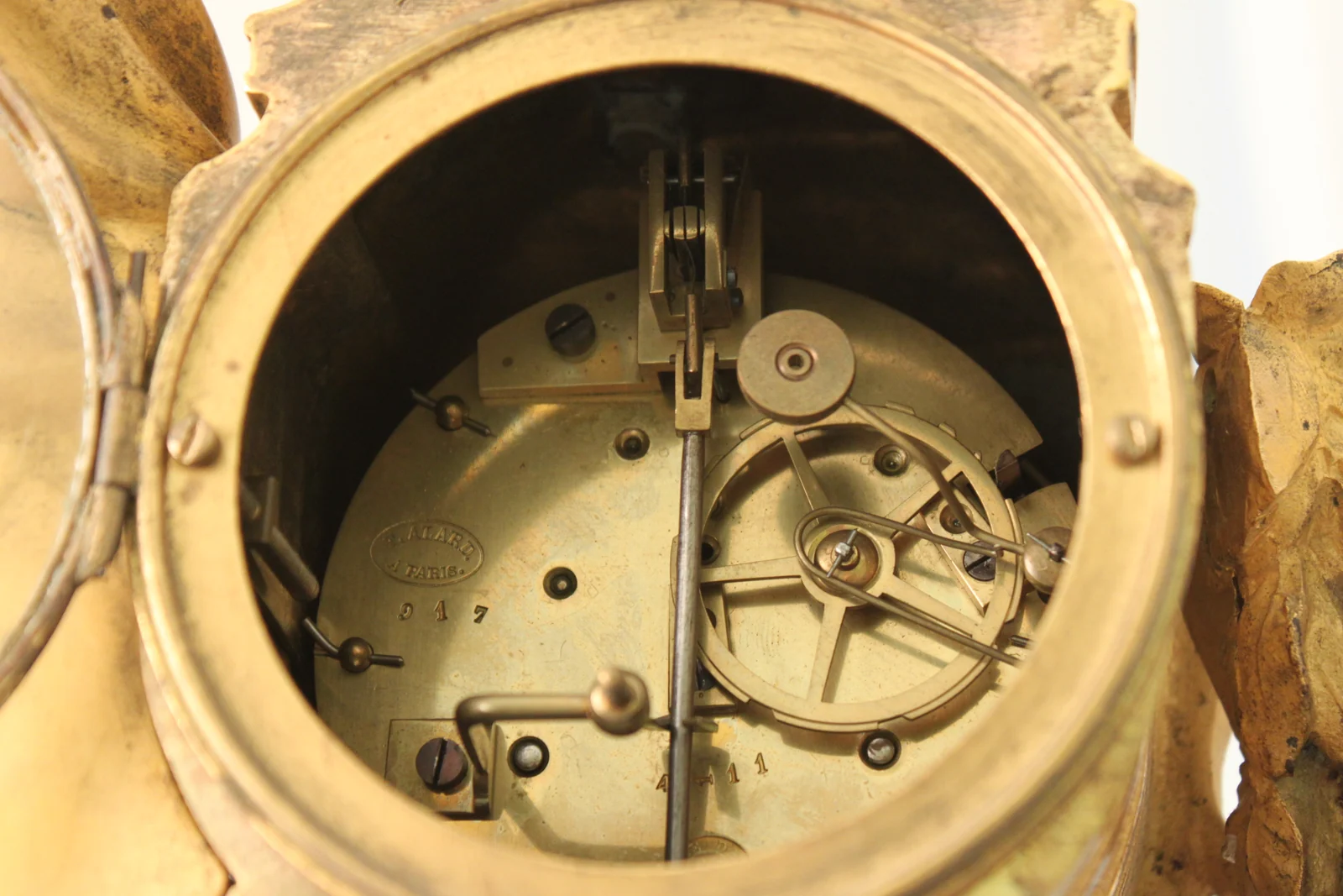 Early 19th century ormolu mantel clock — view 8