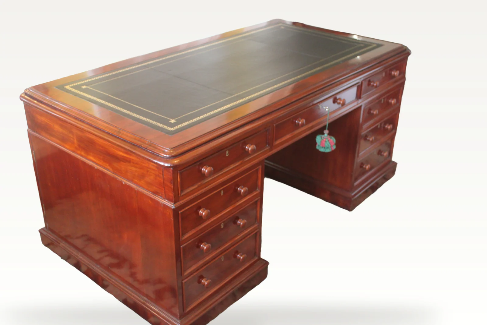 A Victorian mahogany partners desk — view 6
