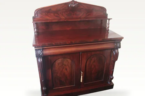 An early Victorian mahogany two-door chiffonier.