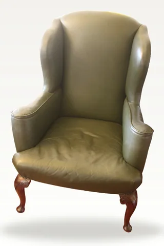 Late 19th century Queen Anne style wing chair