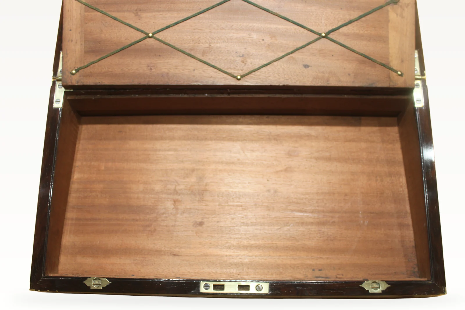 A substantial and impressive late Georgian rosewood and brass inlaid writing slo — view 7