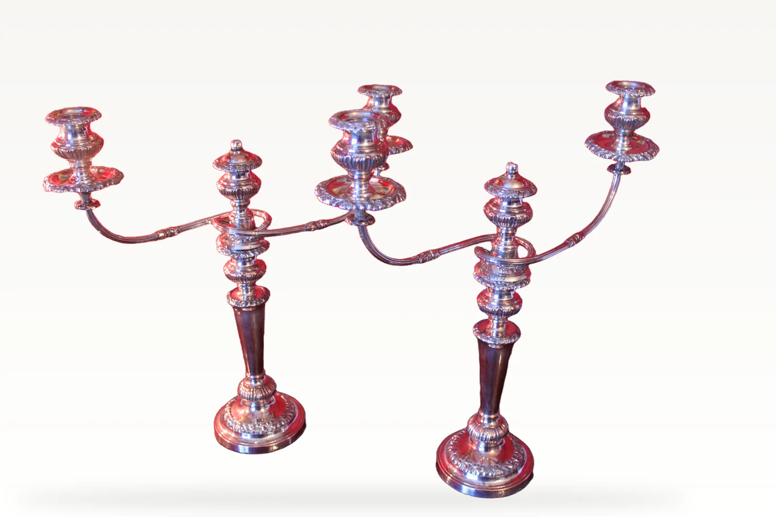 A pair of George III Old Sheffield Plate candelabra — view 11