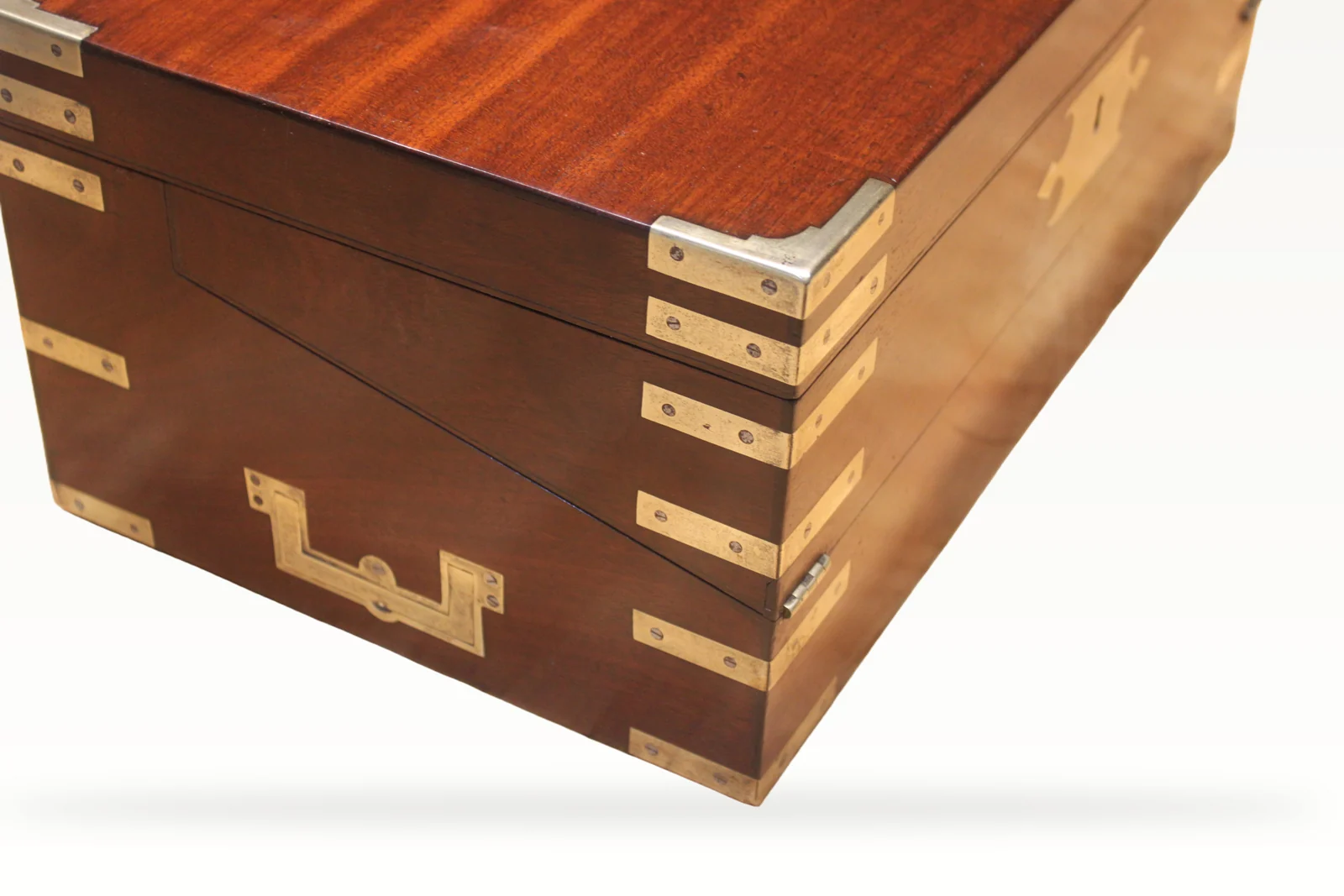 A 19th century mahogany bi-fold campaign writing slope — view 2