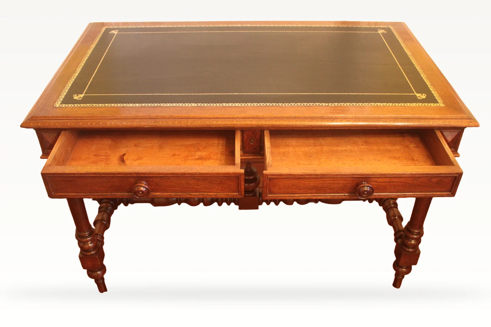 19th century French double sided library table — view 9