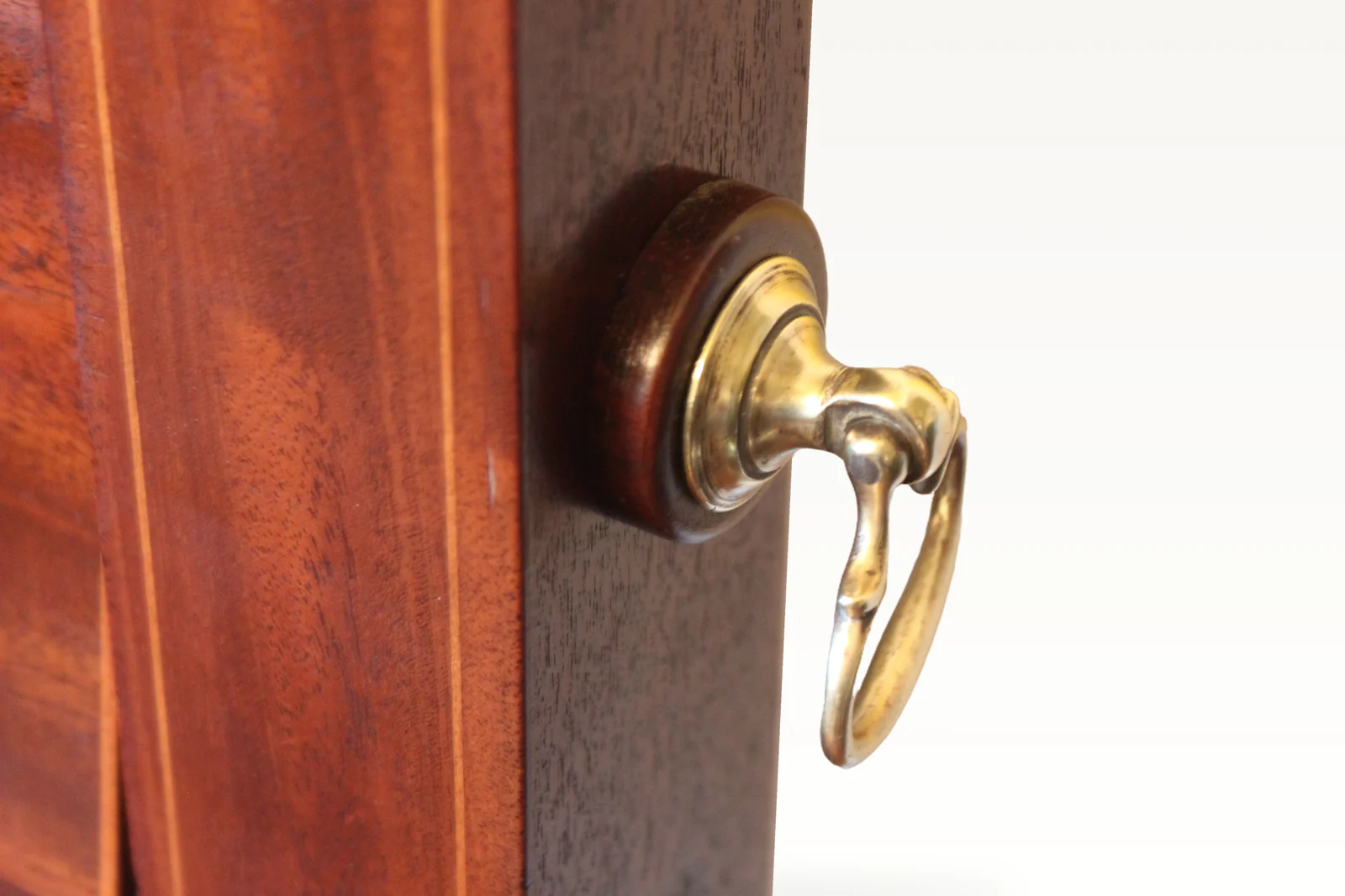 Sheraton mahogany cheval dressing mirror — view 7