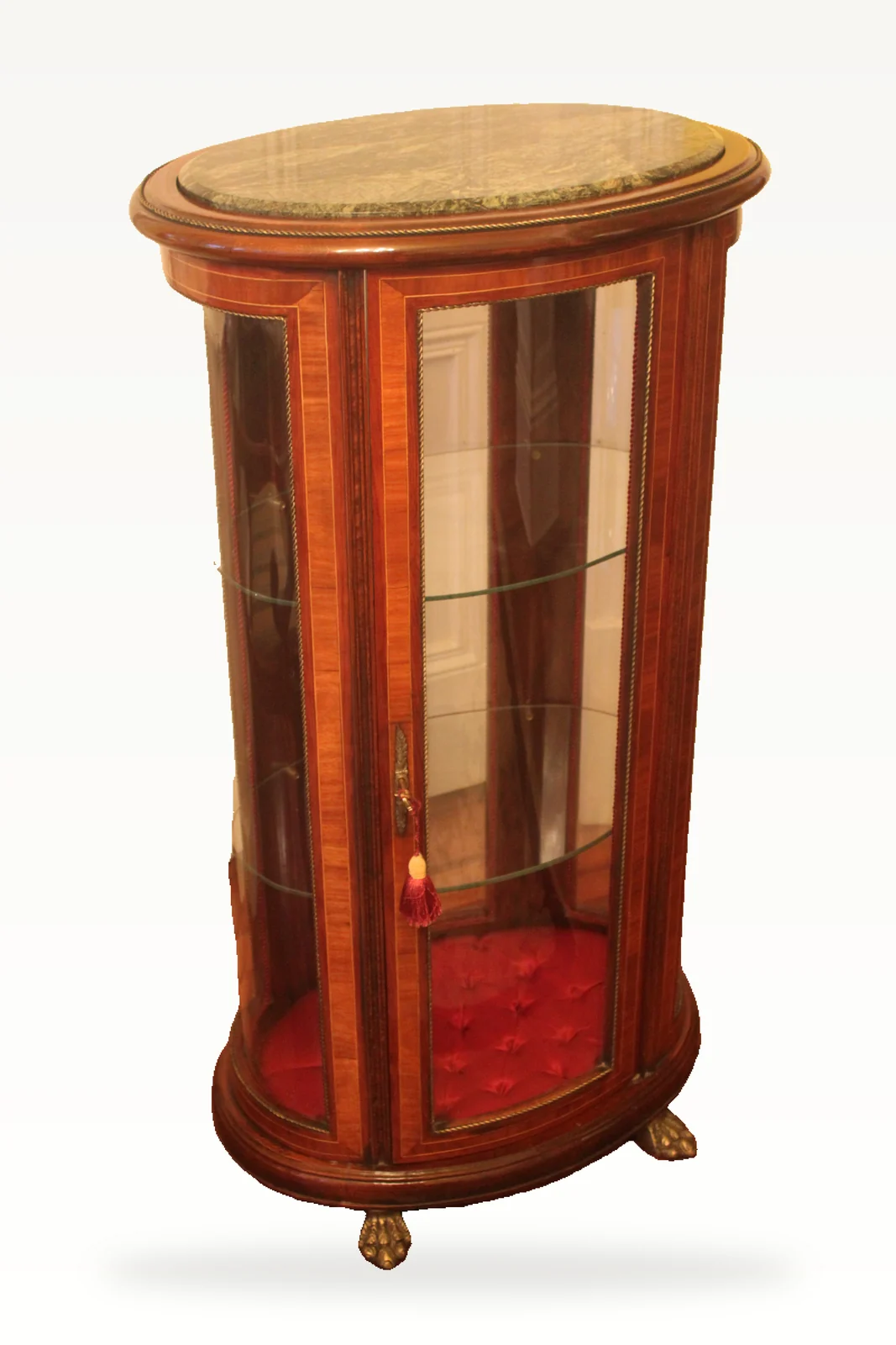 FRENCH INLAID VITRINE OR BIJOUTERIE CABINET — view 2