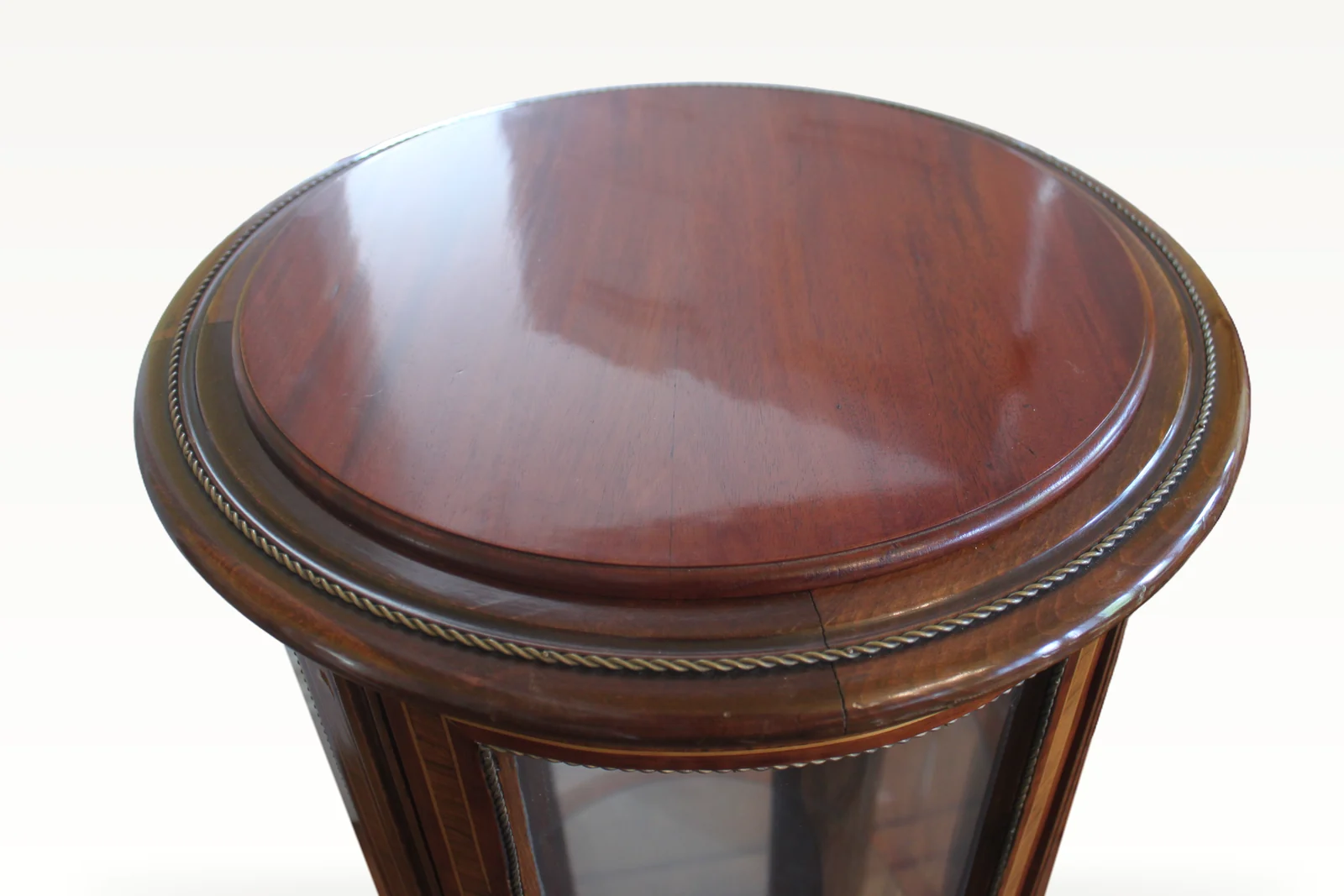 Late 19th century inlaid vitrine/bijouterie cabinet — view 13