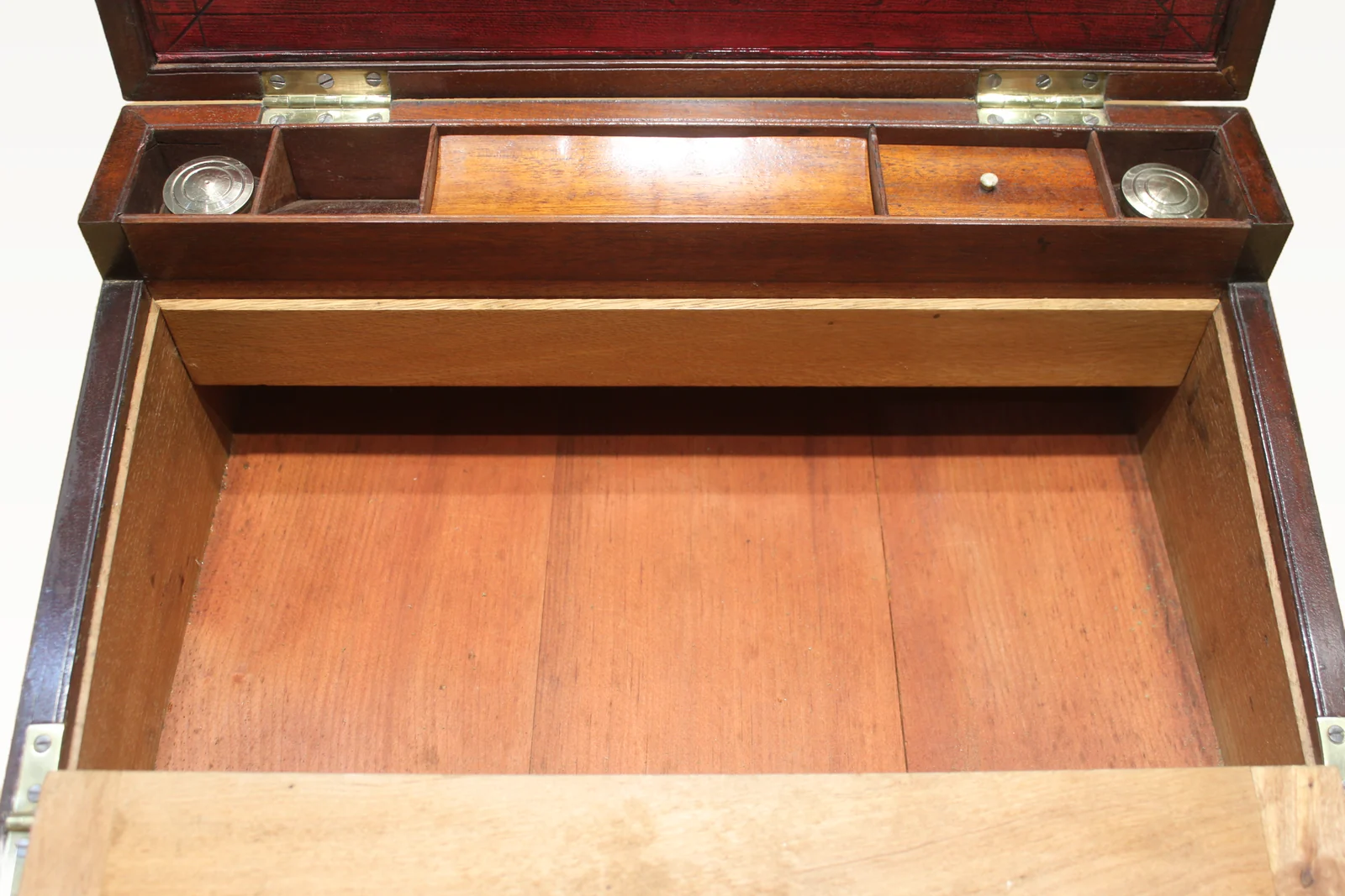 A 19th century mahogany bi-fold campaign writing slope — view 11