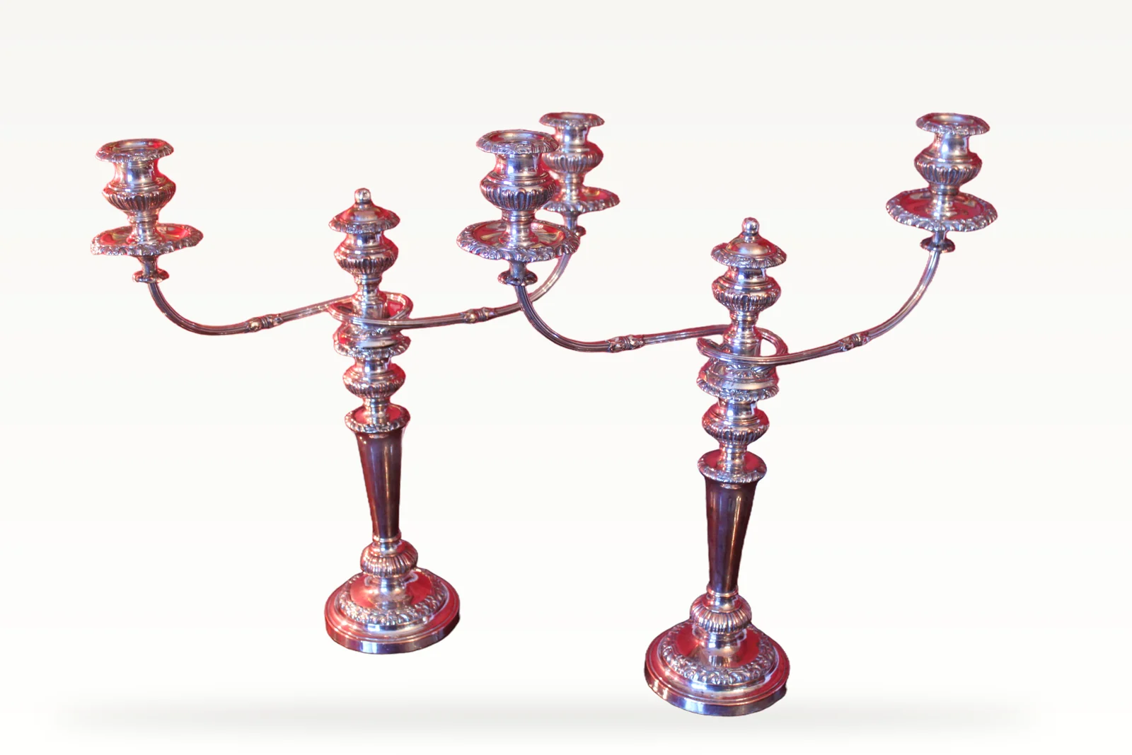A pair of George III Old Sheffield Plate candelabra — view 5