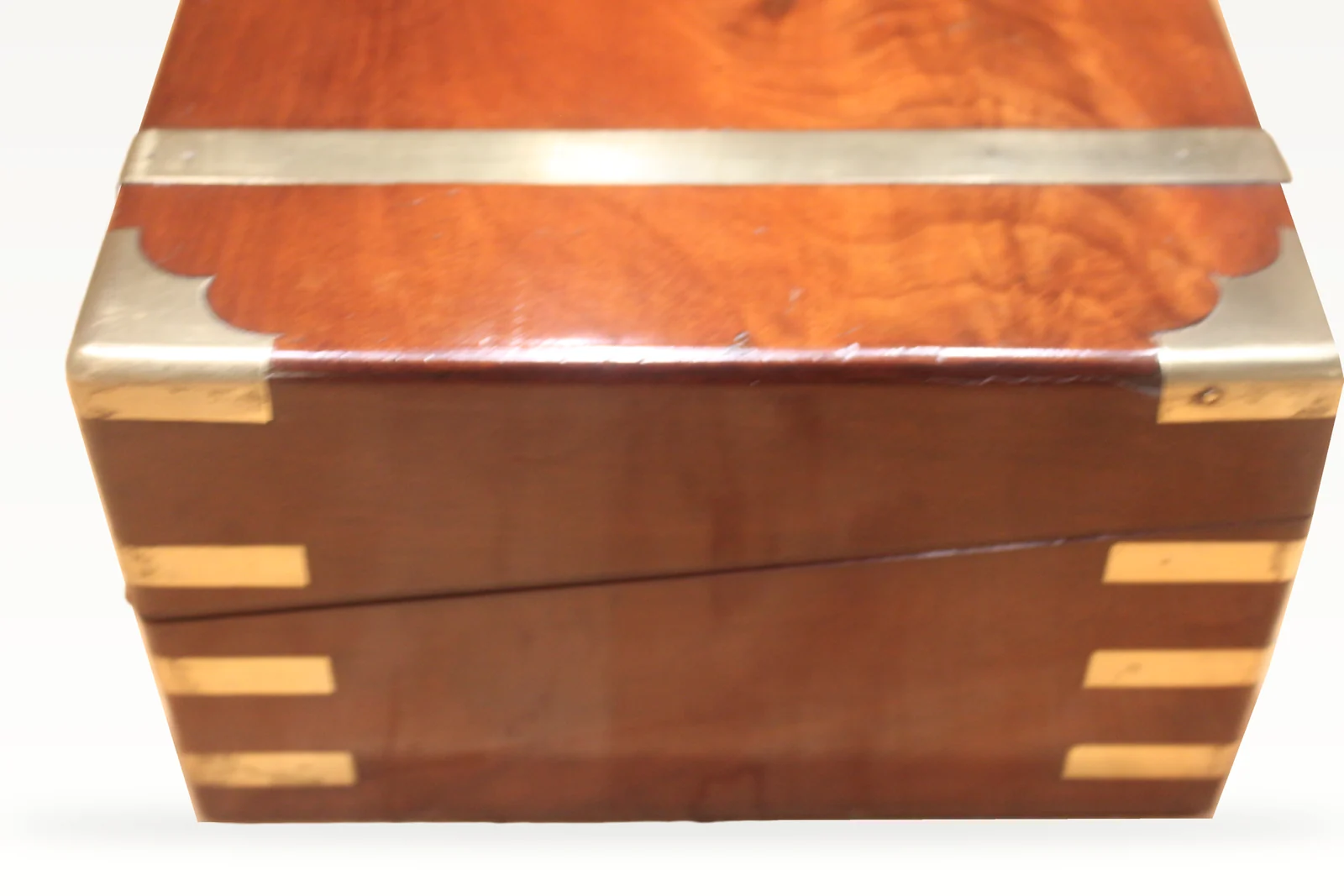 Campaign style mahogany writing slope with secret drawers — view 4