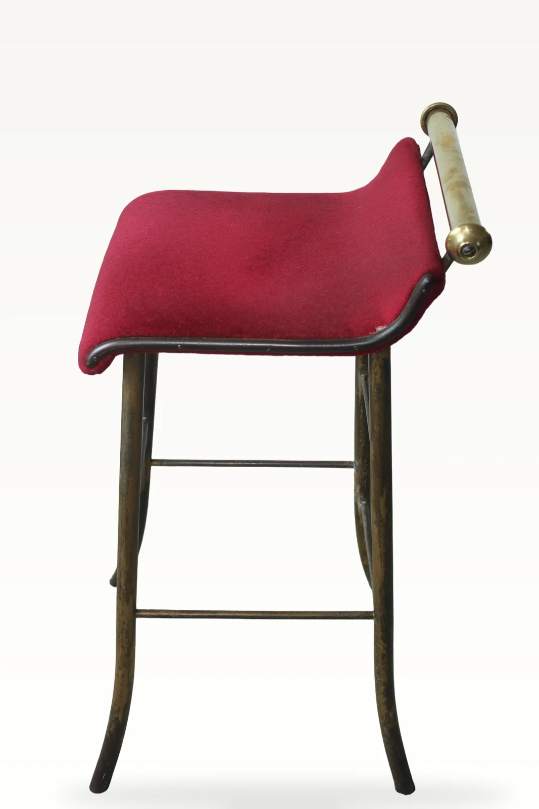 A 19th century brass and steel music stool — view 2