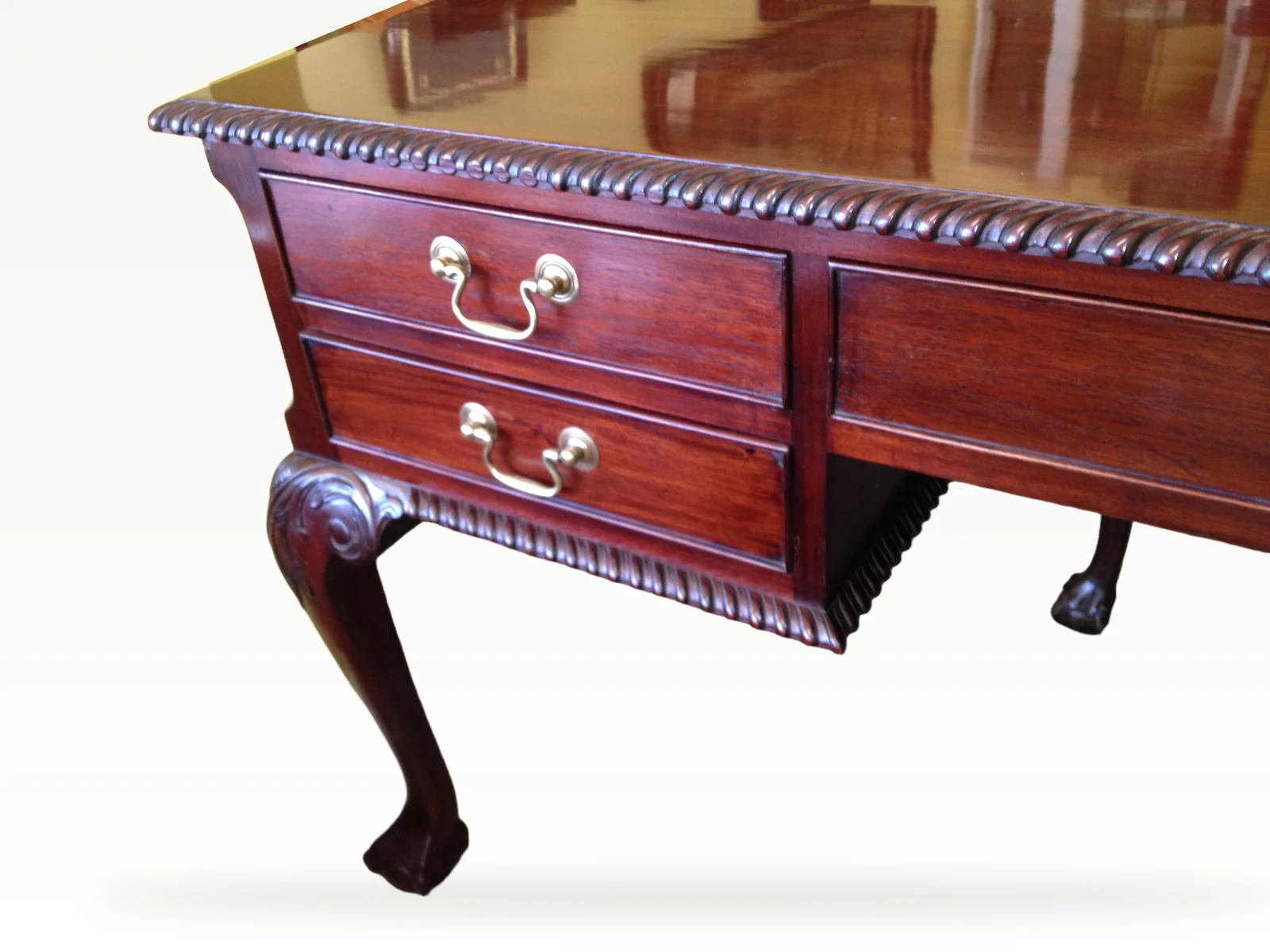 Chippendale style Mahogany Partners’ Desk/Library — view 9