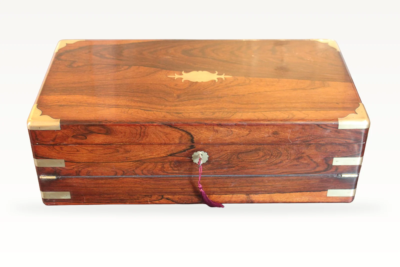 A fine late Georgian rosewood bi-fold writing slope with secret drawers