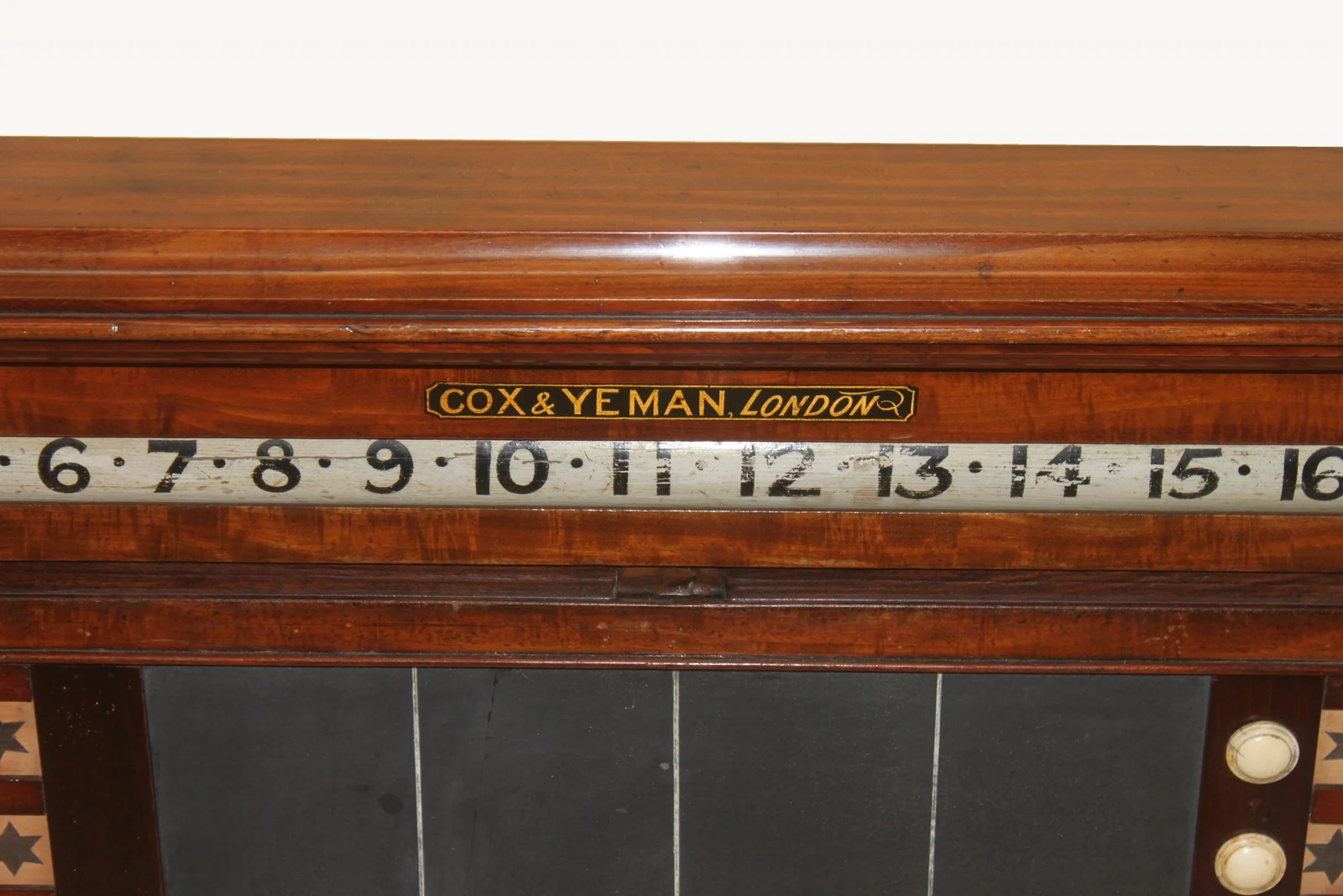 A rare mahogany billiard and Life Pool scoreboard — view 7