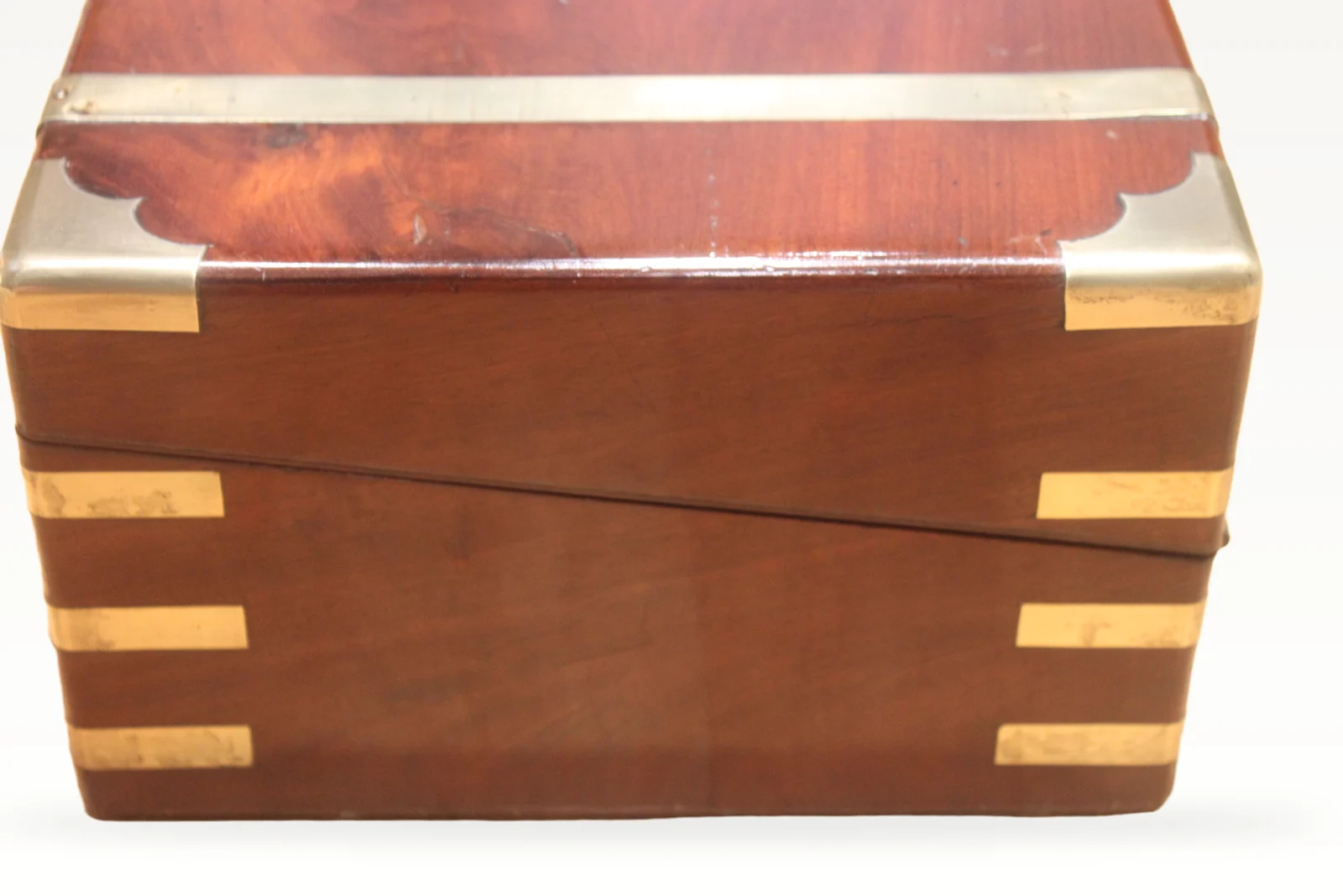 Campaign style mahogany writing slope with secret drawers — view 2