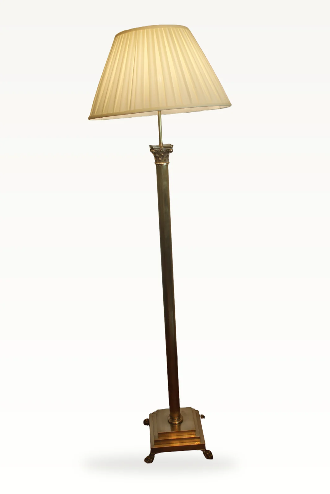 Early 20th century brass standard lamp — view 2