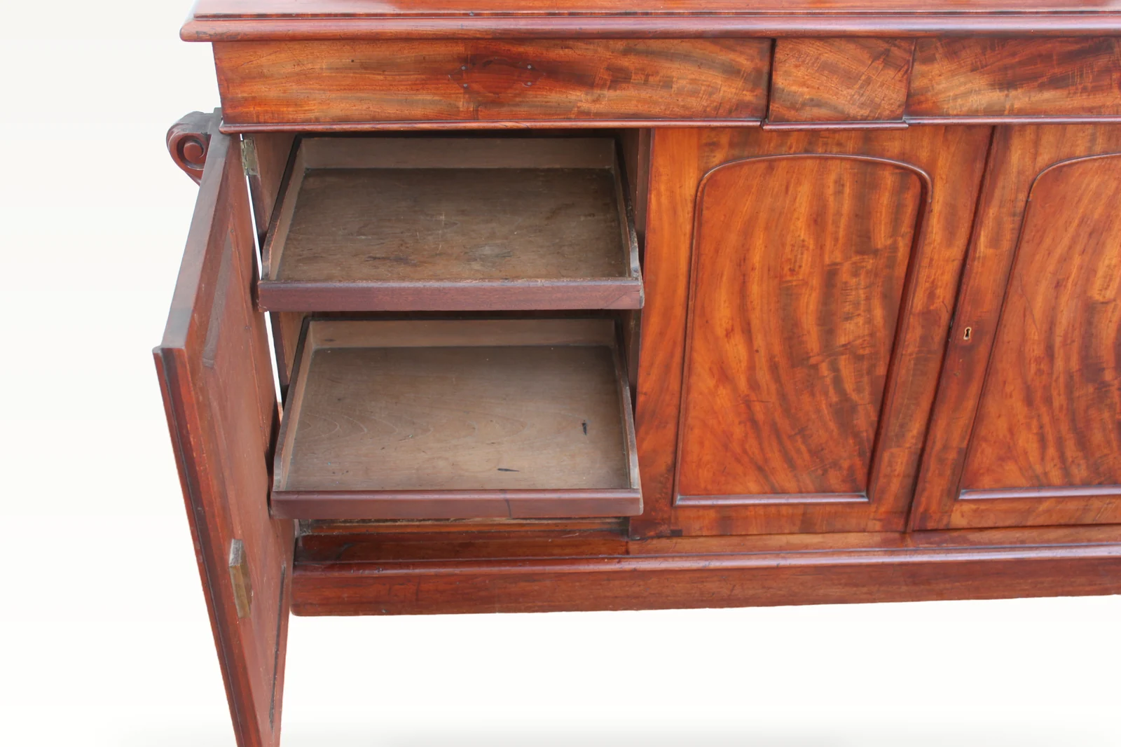 A mid Victorian mahogany three door chiffonier — view 4