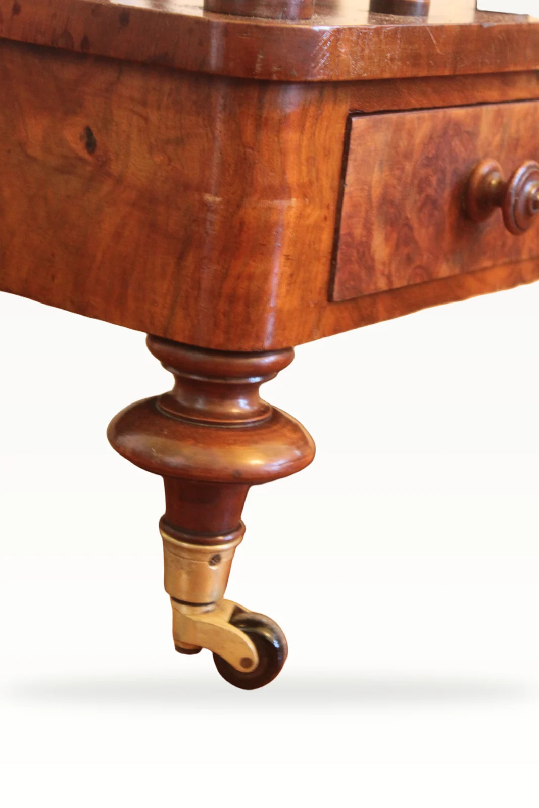 Victorian burr walnut Canterbury What-not — view 10