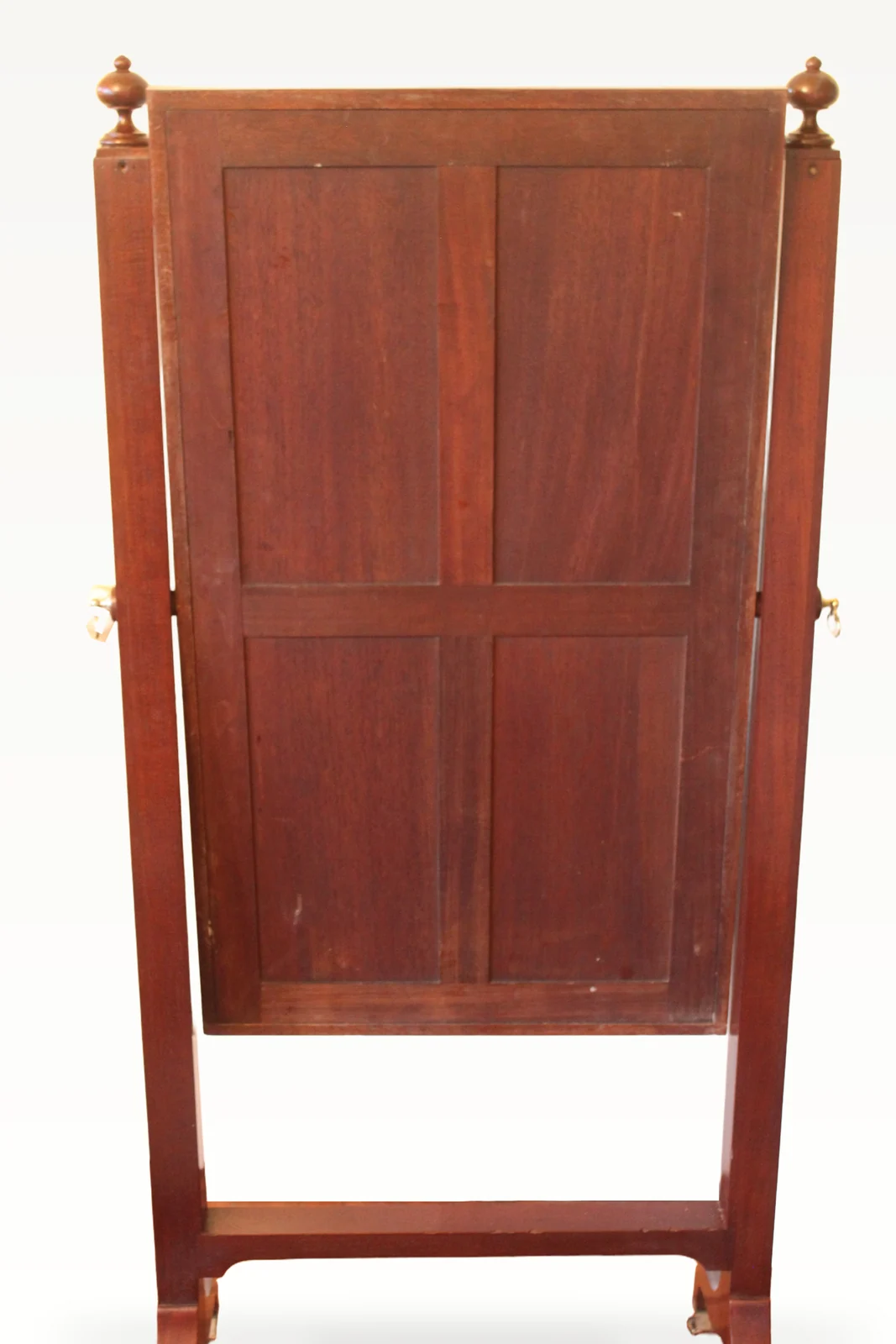Sheraton mahogany cheval dressing mirror — view 4