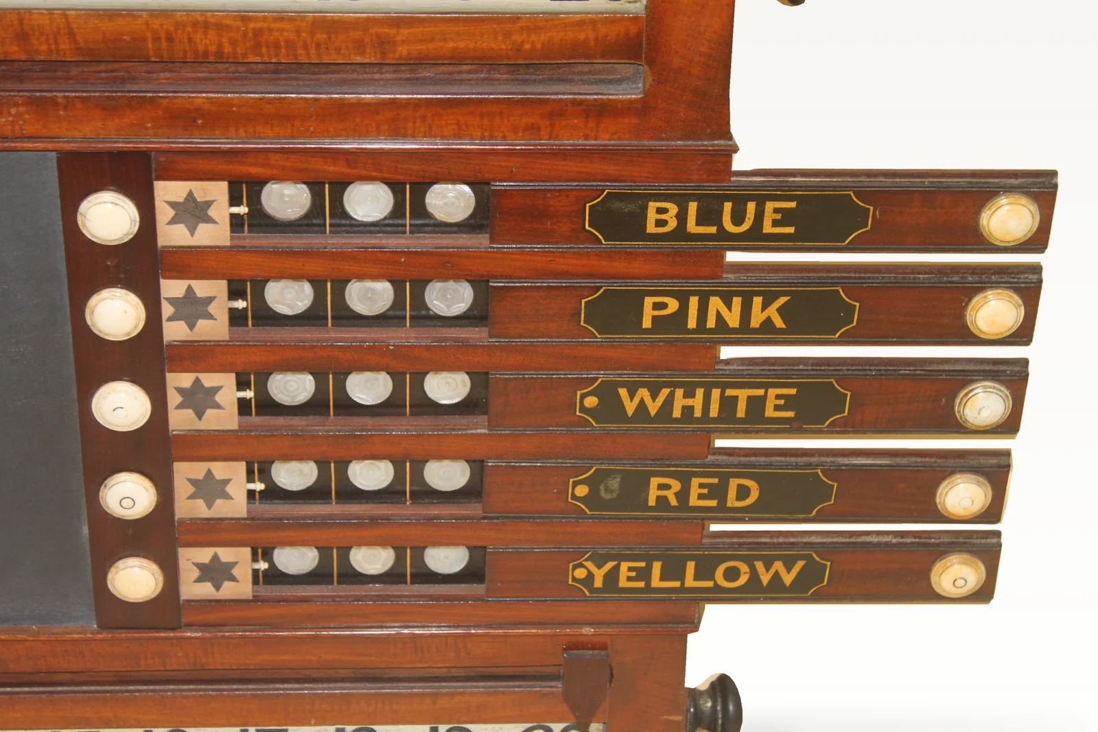 A rare mahogany billiard and Life Pool scoreboard — view 4