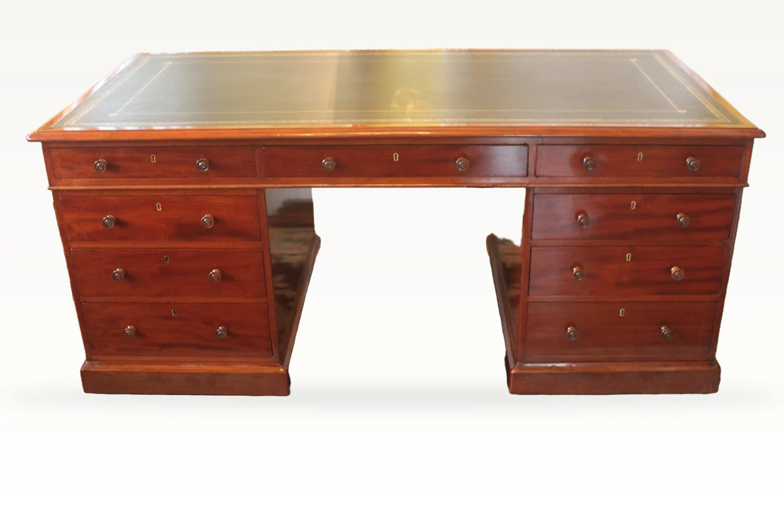 Late Georgian mahogany pedestal desk