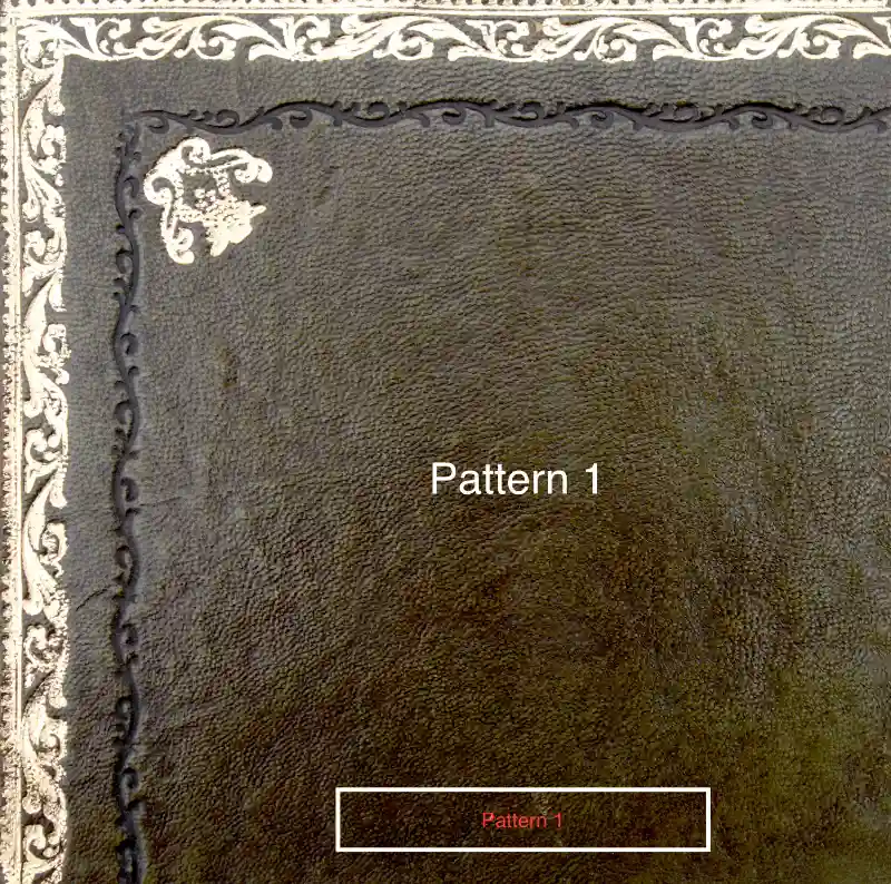 Antique Desk Leather Replacement - Gold Tooling Pattern 1
