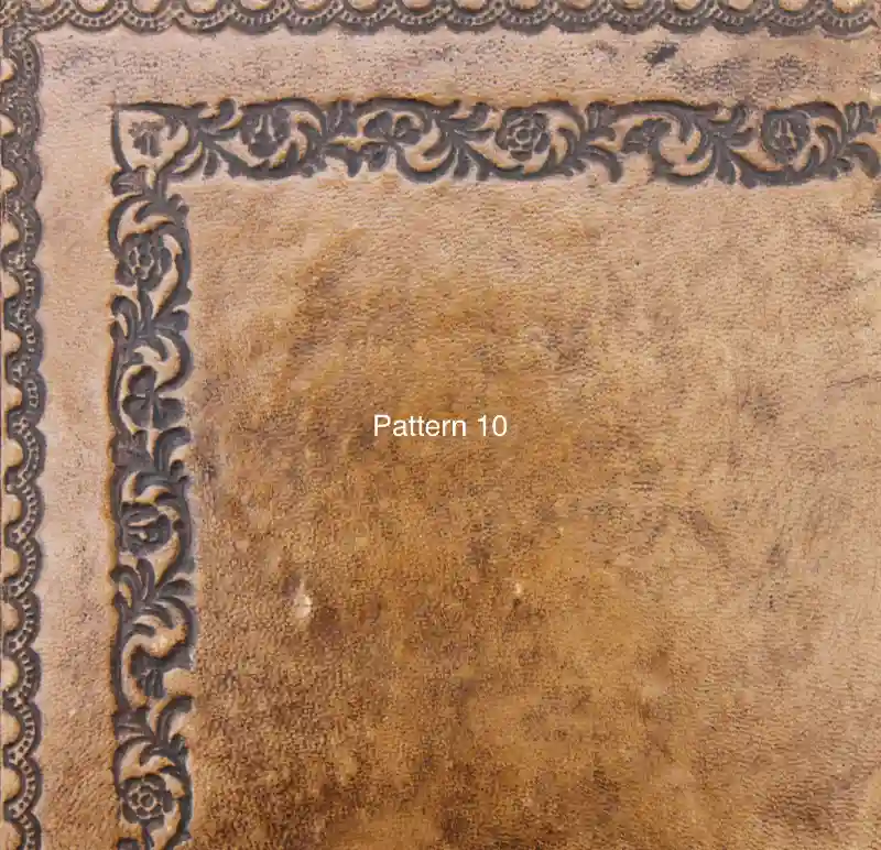 Antique Desk Leather Replacement - Gold Tooling Pattern 10