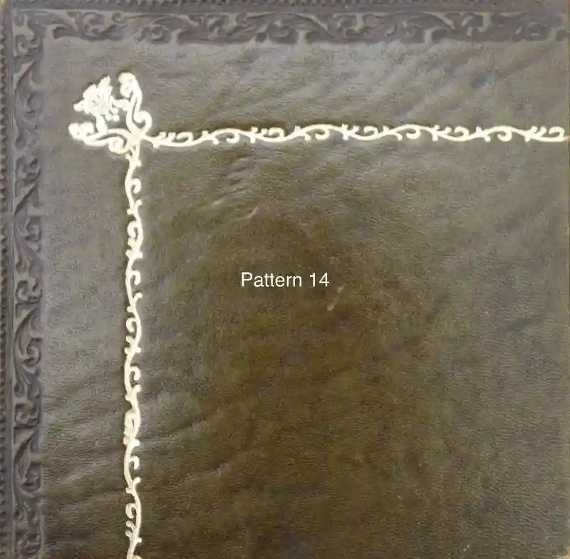 Antique Desk Leather Replacement - Gold Tooling Pattern 14