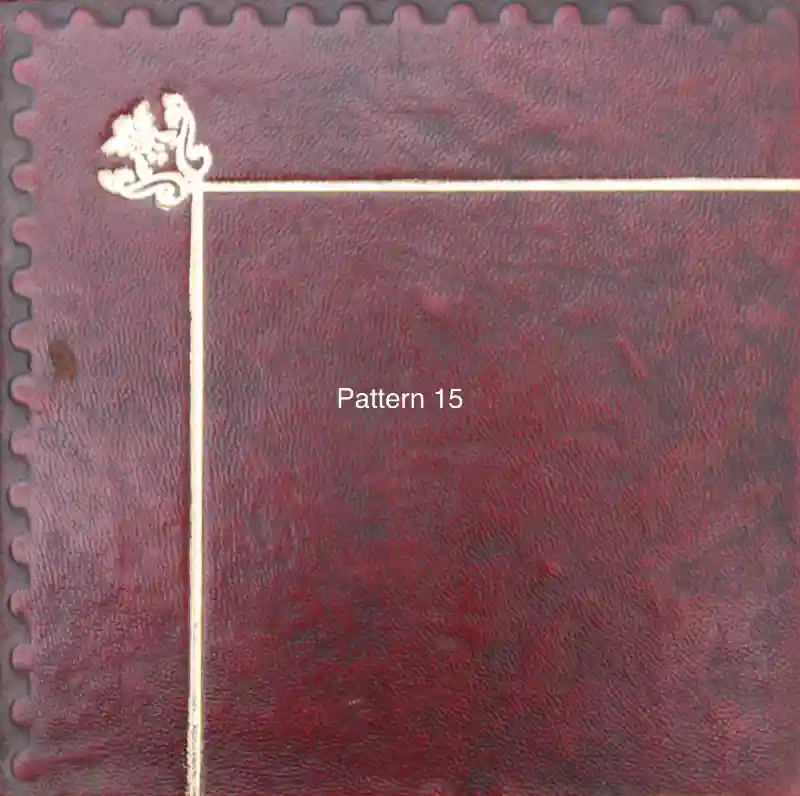 Antique Desk Leather Replacement - Gold Tooling Pattern 15