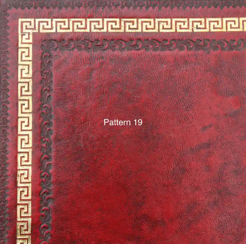 Antique Desk Leather Replacement - Gold Tooling Pattern 19