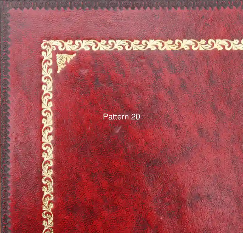 Antique Desk Leather Replacement - Gold Tooling Pattern 20