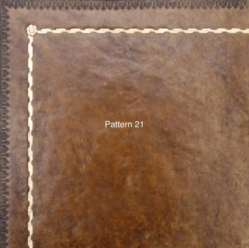 Antique Desk Leather Replacement - Gold Tooling Pattern 21